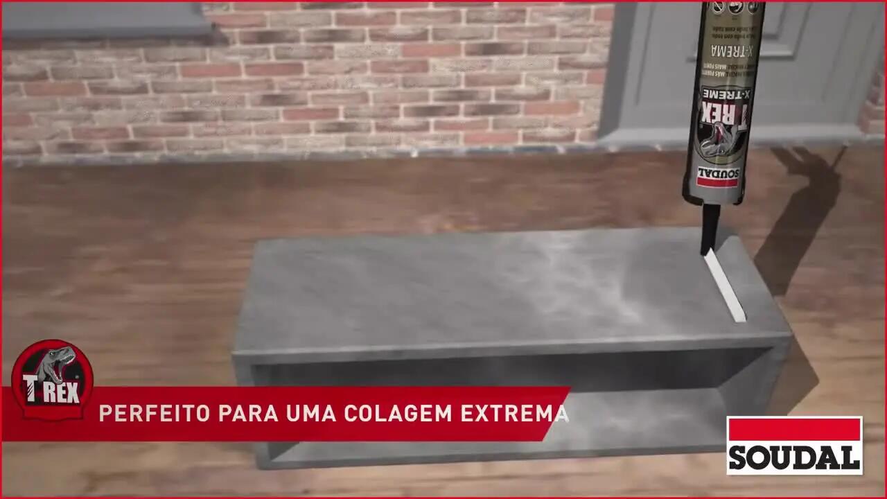 Cola de montagem imediata 290 ml branco TREX XTREME Express - 5