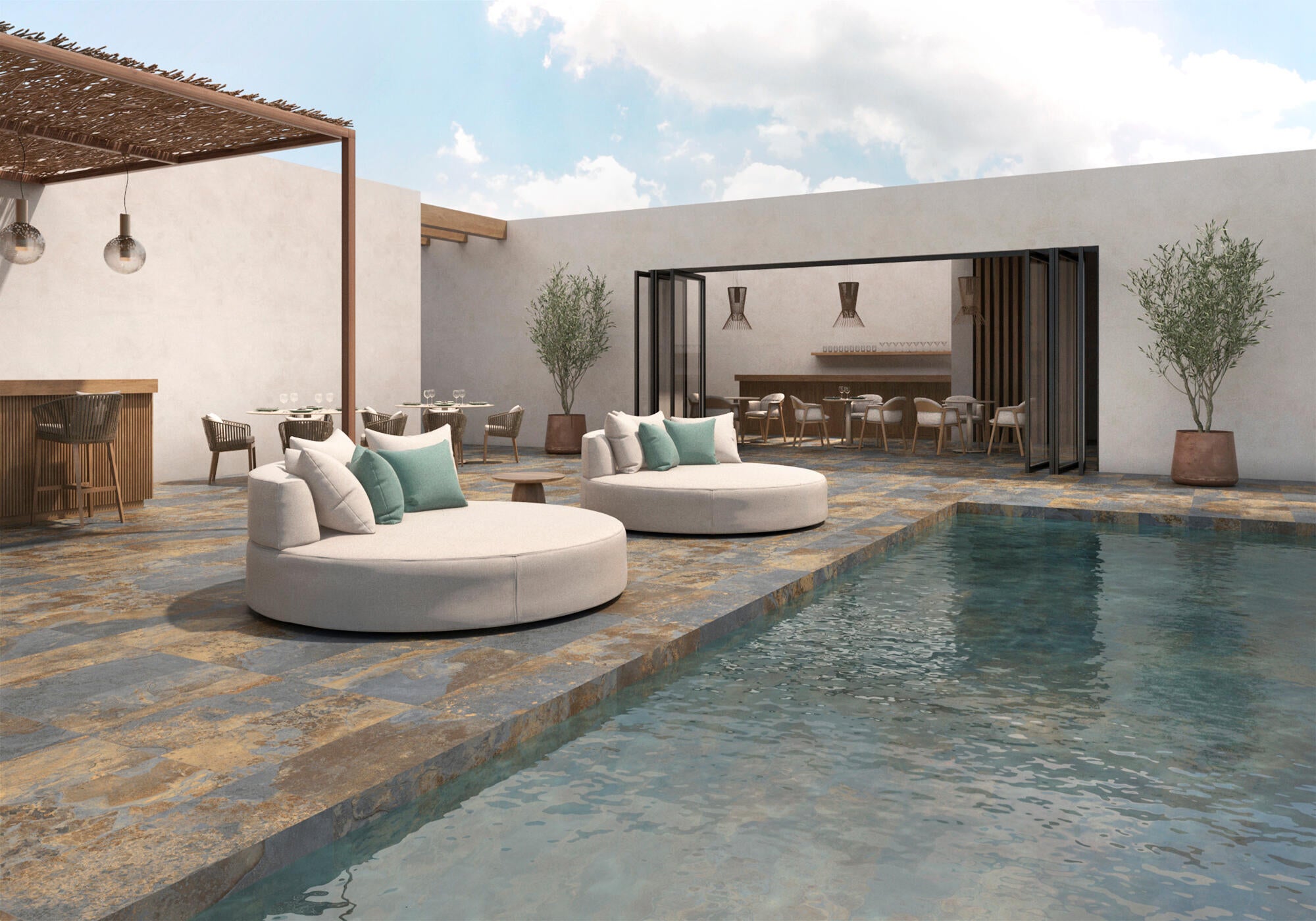 PORCELÁNICO PISCINA 37X75CM VULCAN GREY ANTIDESLIZANTE - 2