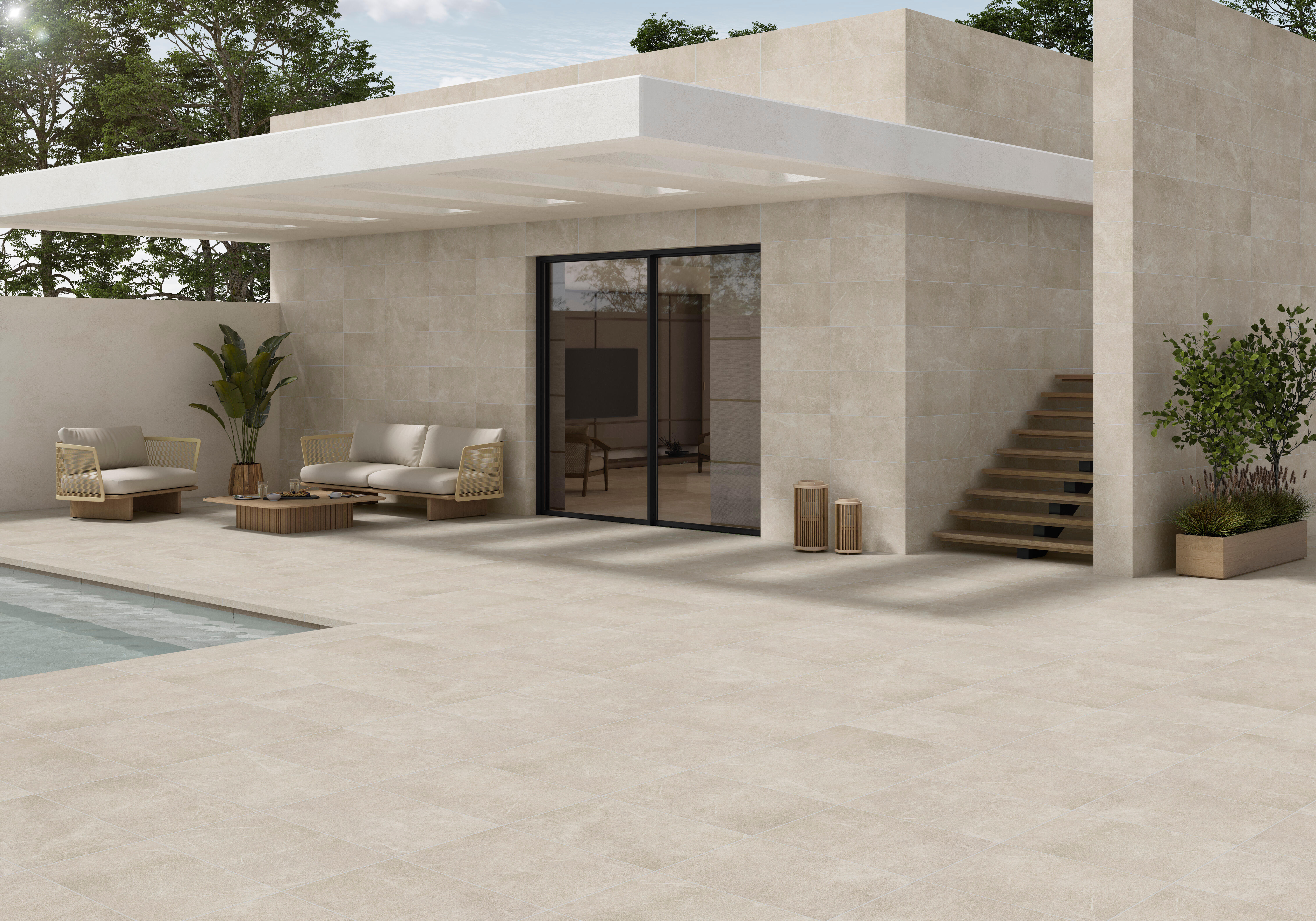 PORCELÁNICO PISCINA 37X75CM MARRACHI IVORY ANTIDESLIZANTE - 2