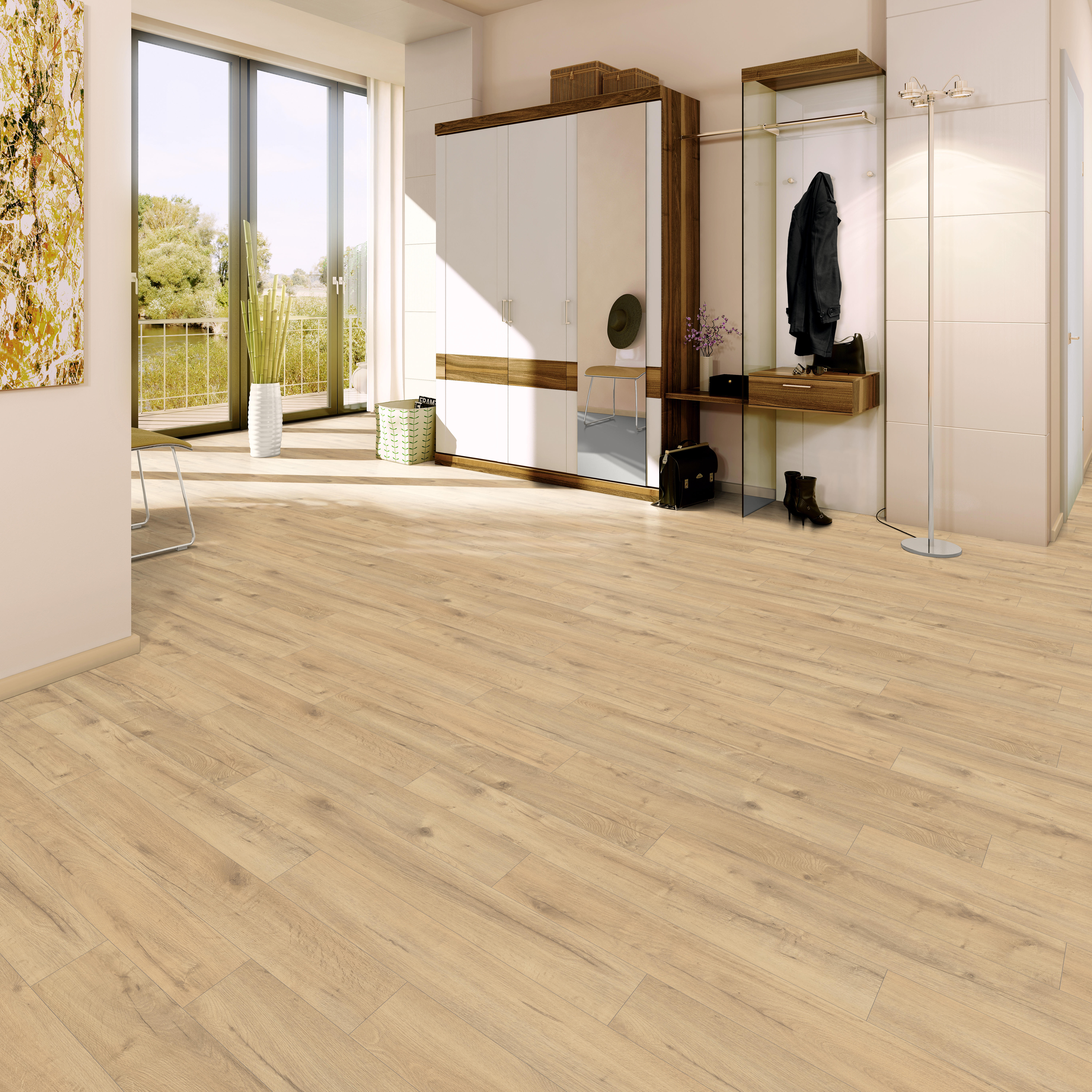 Pavimento flutuante laminado Vitória intenso extremo 8 mm Artens NAT325 - 4