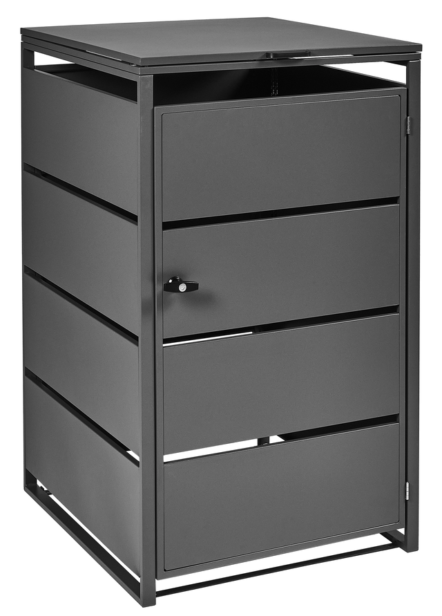 Osłona obudowa pojedyncza pojemnika na śmieci 240l 115/68/78 cm stal antracyt