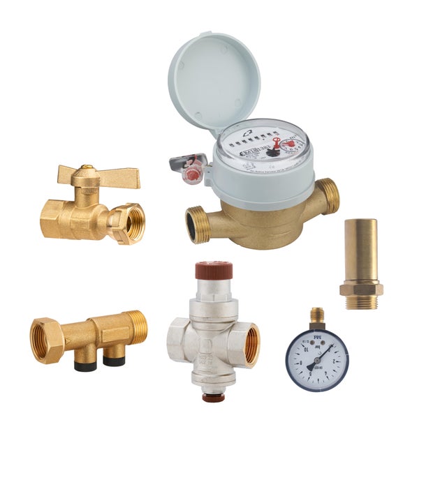 KIT COMPLET  compteur divisionnaire eu froide pour alimentaton d'un pavillon