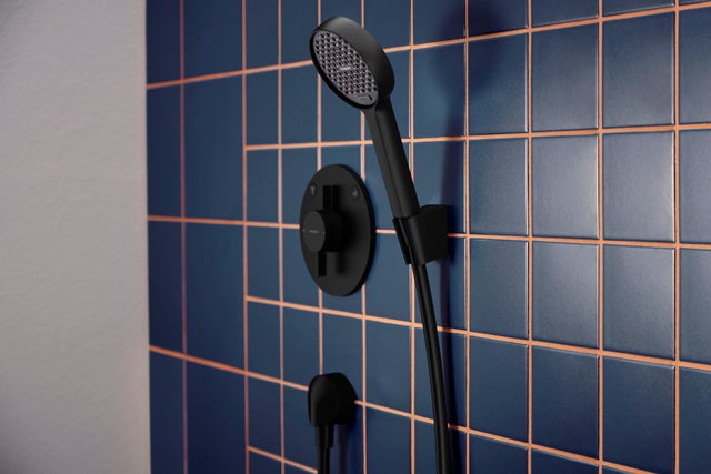 Trio (pommeau douche, flexible support douche) 2 jets noir Activera HANSGROHE
