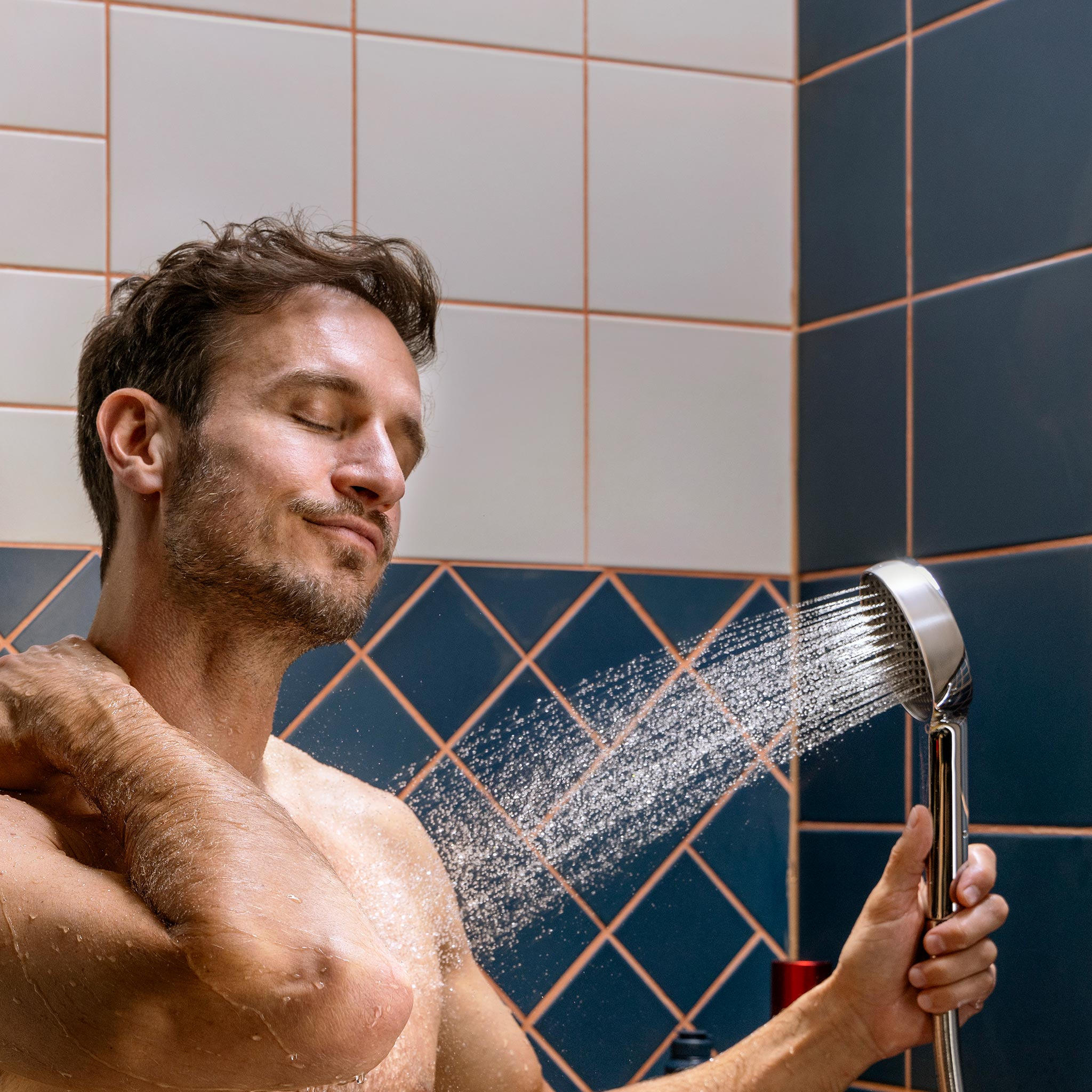 Trio (pommeau douche, flexible support douche) 2 jets chromé Activera HANSGROHE - 3