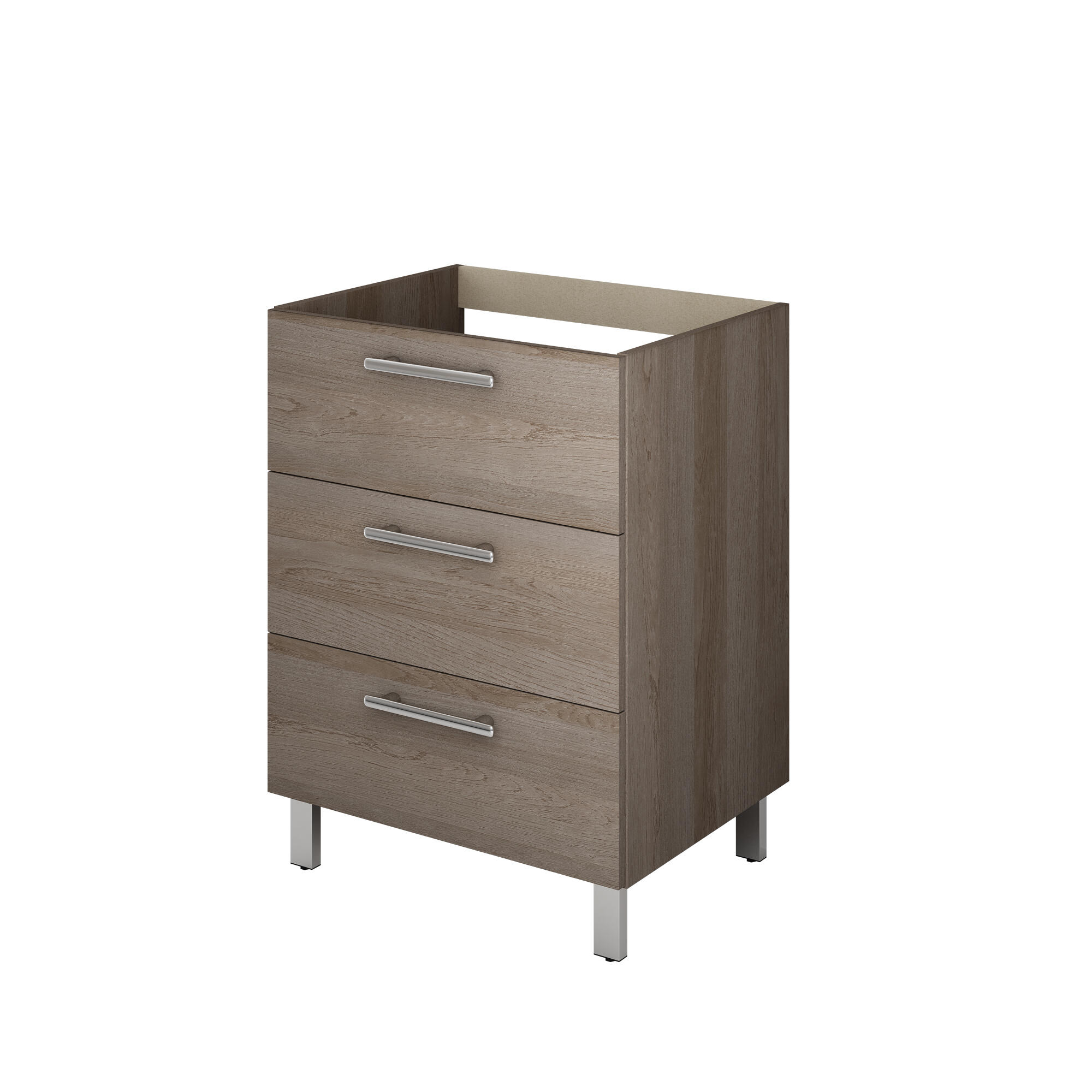 Mueble de baño con lavabo Remix2 roble gris 60x45 cm - 6