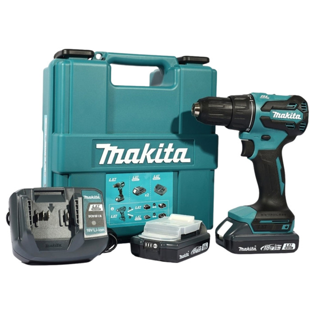 Taladro percutor a batería MAKITA 18V sin escobillas 2 baterias - 10