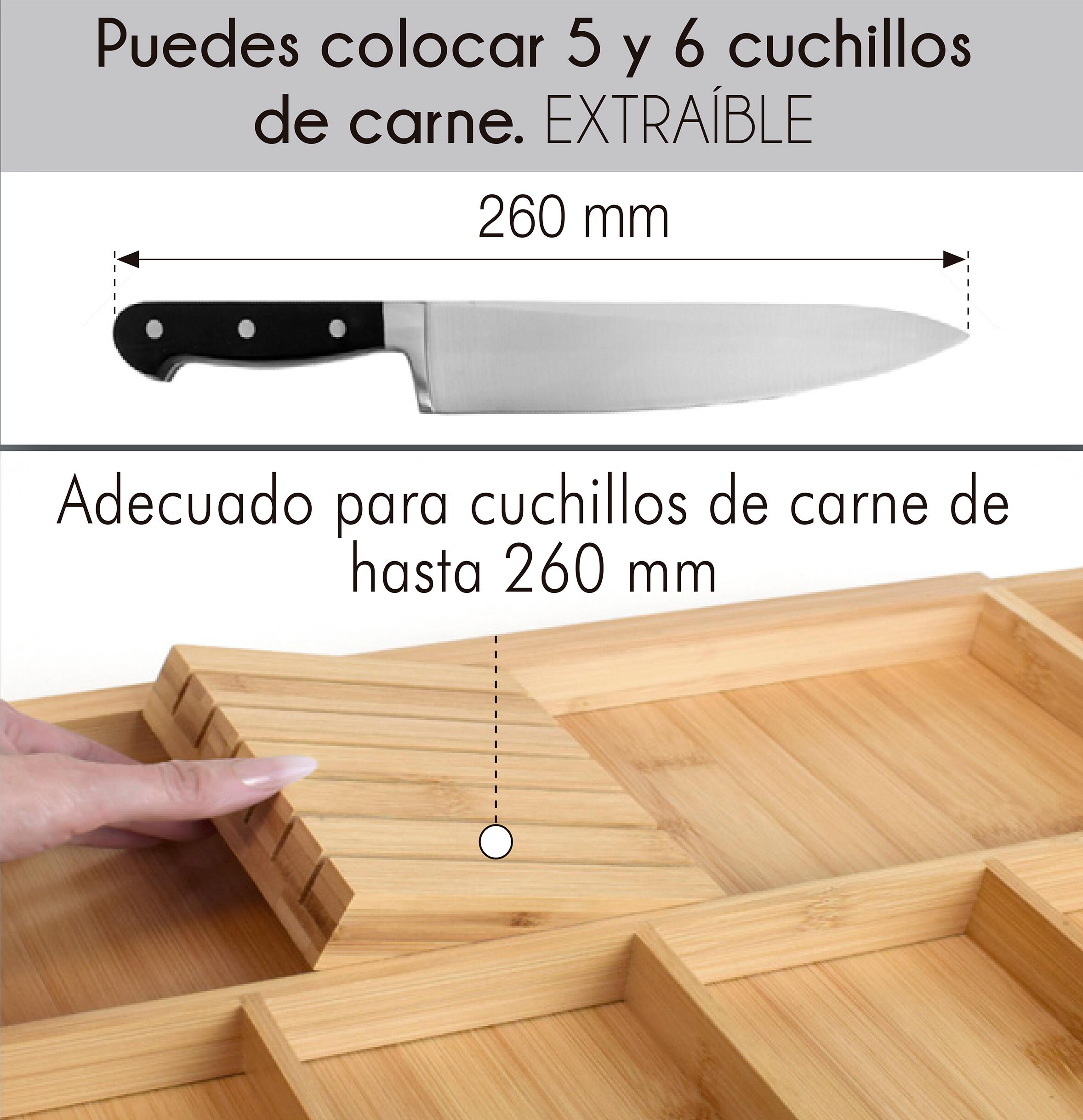 CUBERTERO INTERIOR CAJÓN EXTENSIBLE 60-90CM - 8