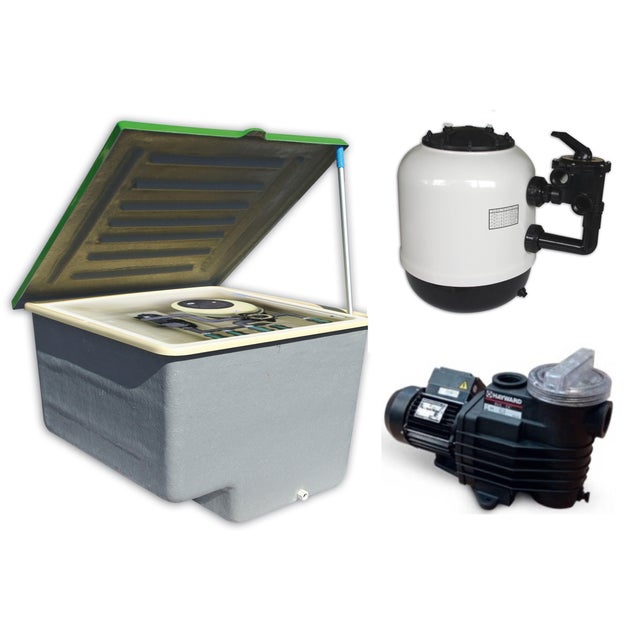 CASETA CON FILTRO INYECTADO 500MM+BOMBA 0.75CV