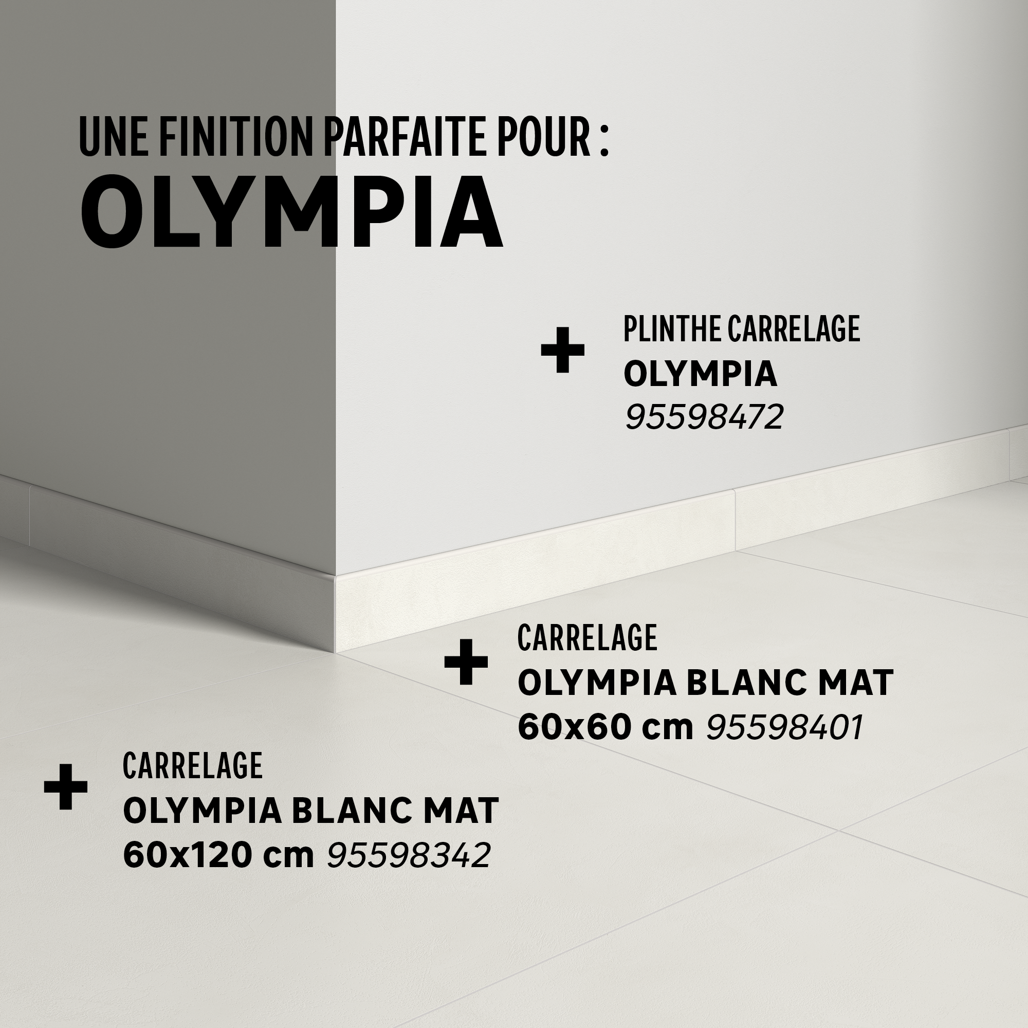 Carrelage sol/mur intérieur effet béton blanc Olympia l.59.5 x L.59.5 cm ARTENS - 6