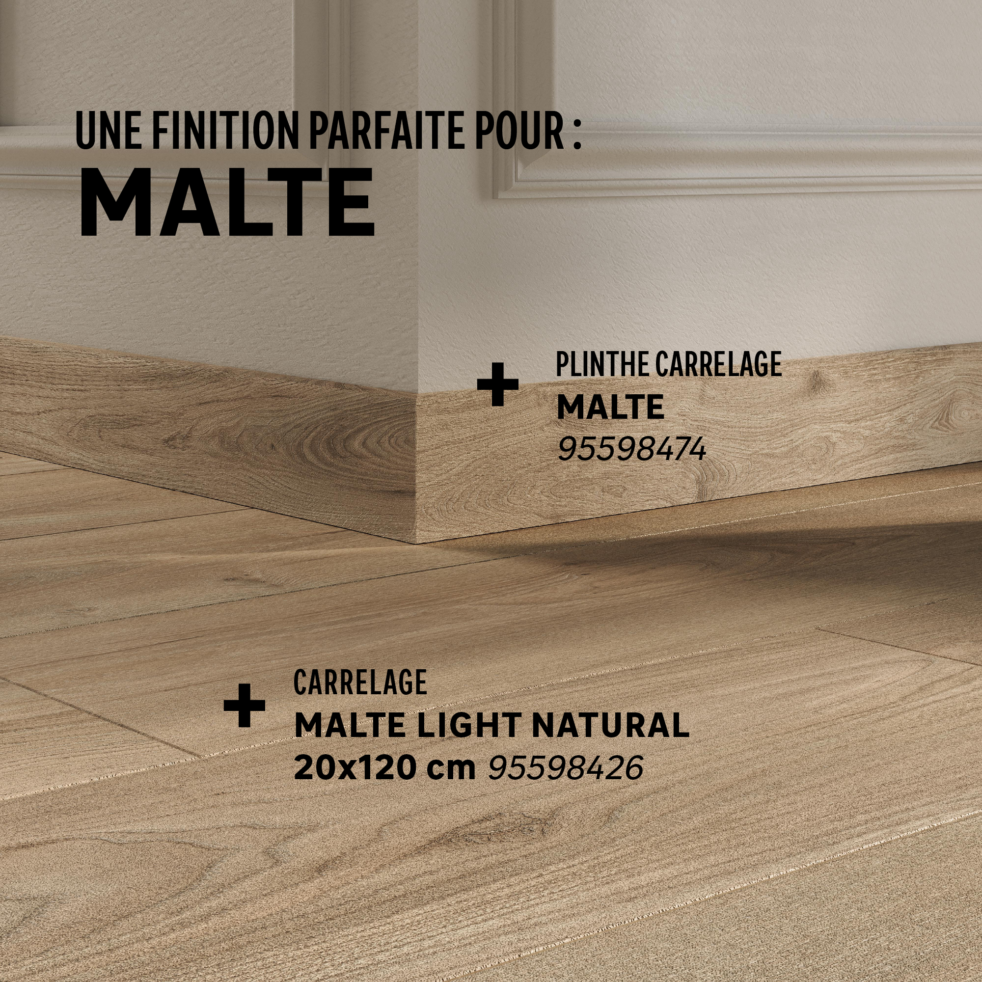 Lot de 2 plinthes Malte light 8x L. 60 cm, Ep.8.5 mm ARTENS - 3
