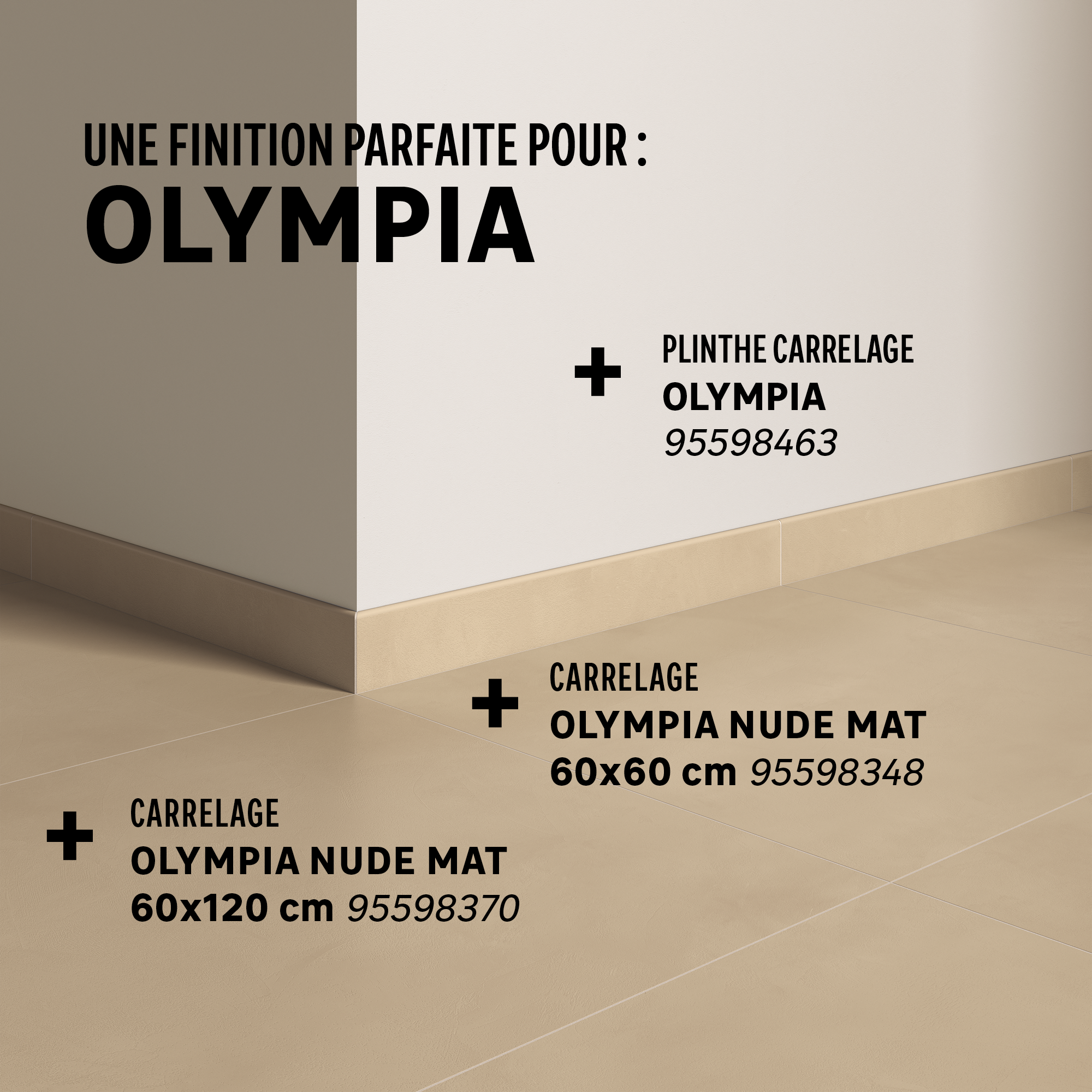Carrelage sol/mur intérieur effet béton nude Olympia l.59.5xL.120cm ARTENS - 5