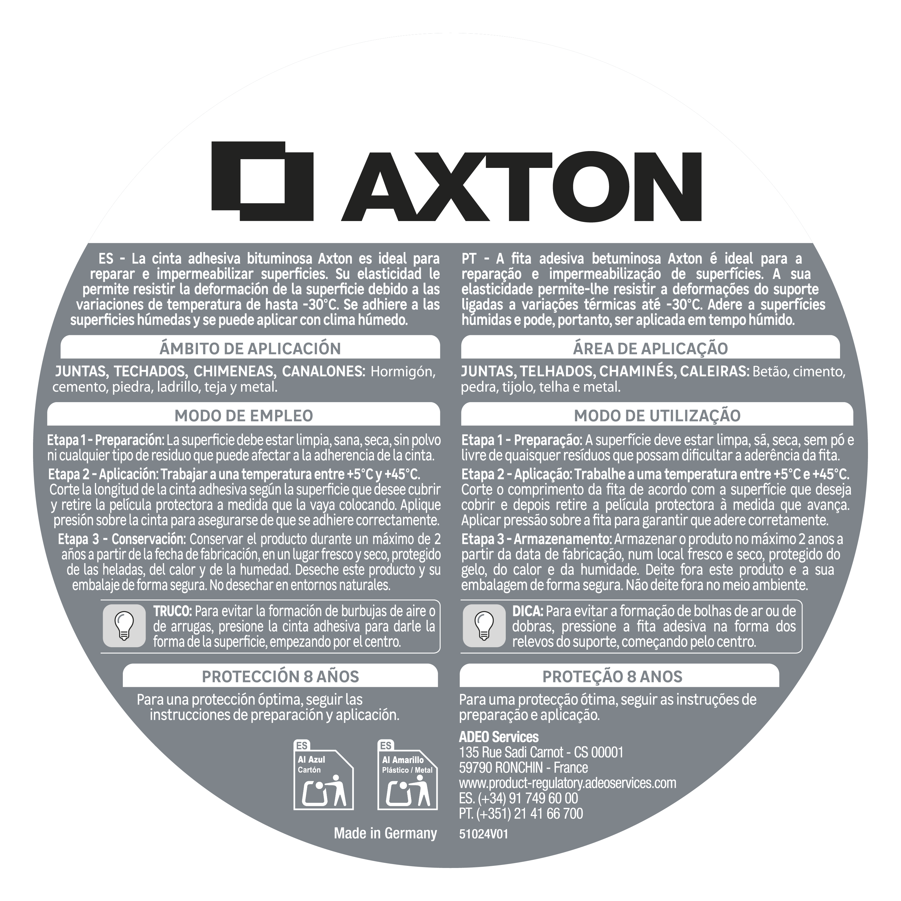Fita betuminosa Axton prateado 10cmx5mx1mm - 7
