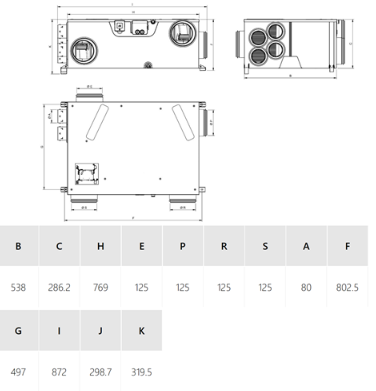Ventilação mecânica controlada S&P ORKA HR - 4