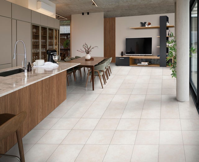 Piastrella da pavimento e rivestimento interno in gres porcellanato 30.7 x 30.7 cm bianco Land R9 traffico intenso (pei 4/5) Sp. 7 mm 1.9 mq