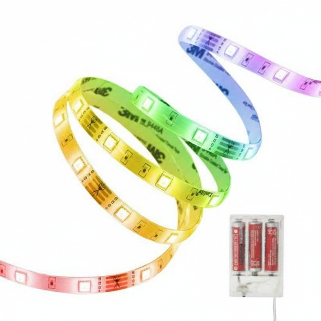 Tira LED con alimentación a pilas XANLITE IP20 apto para zonas secas 345 lm luz RGB 1 metros - 2