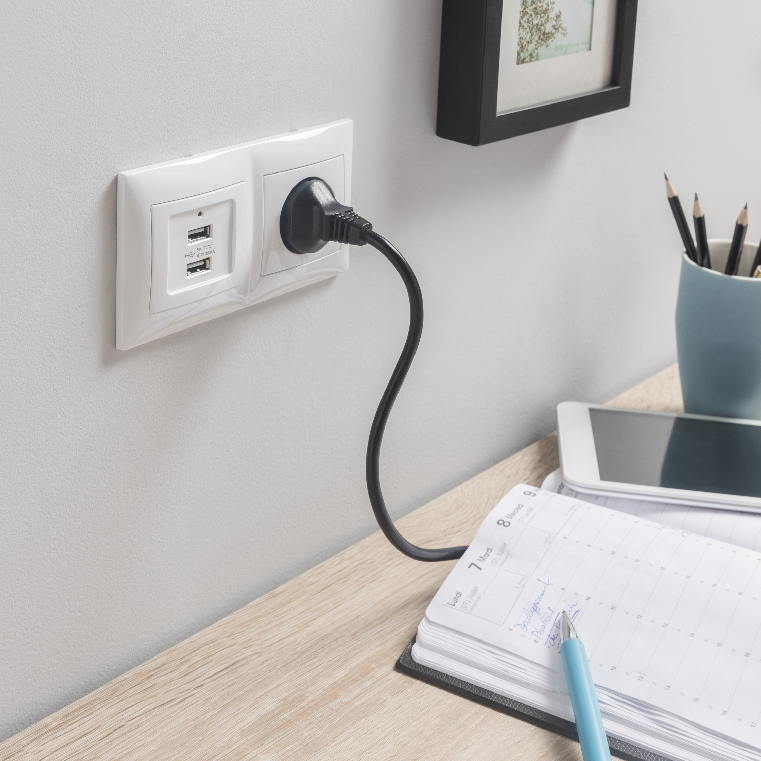 Espelho duplo horizontal branco Lexman Lika - 3