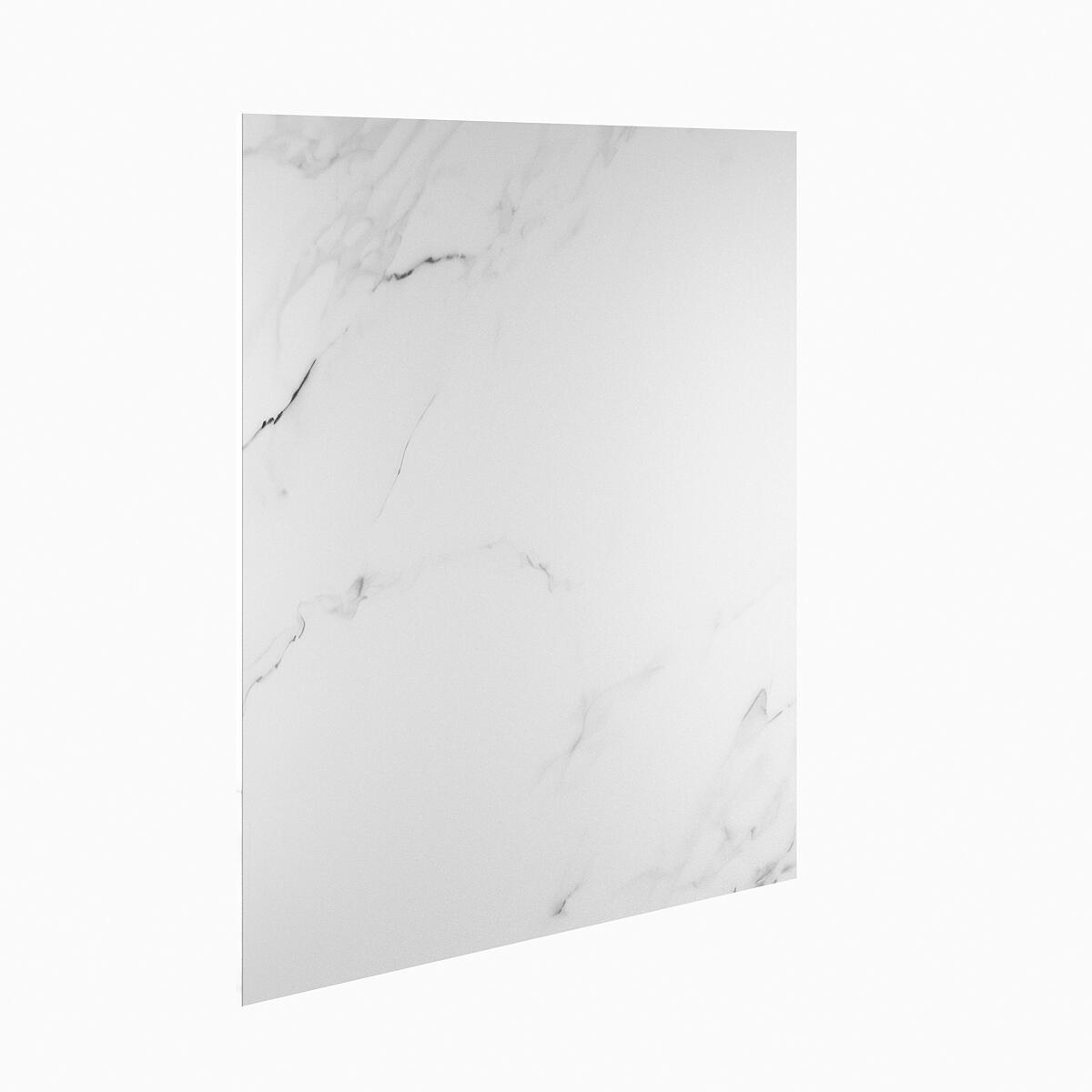 Fond de hotte verre trempé effet marbre L.60 cm x l.70c cm Blanc - 5