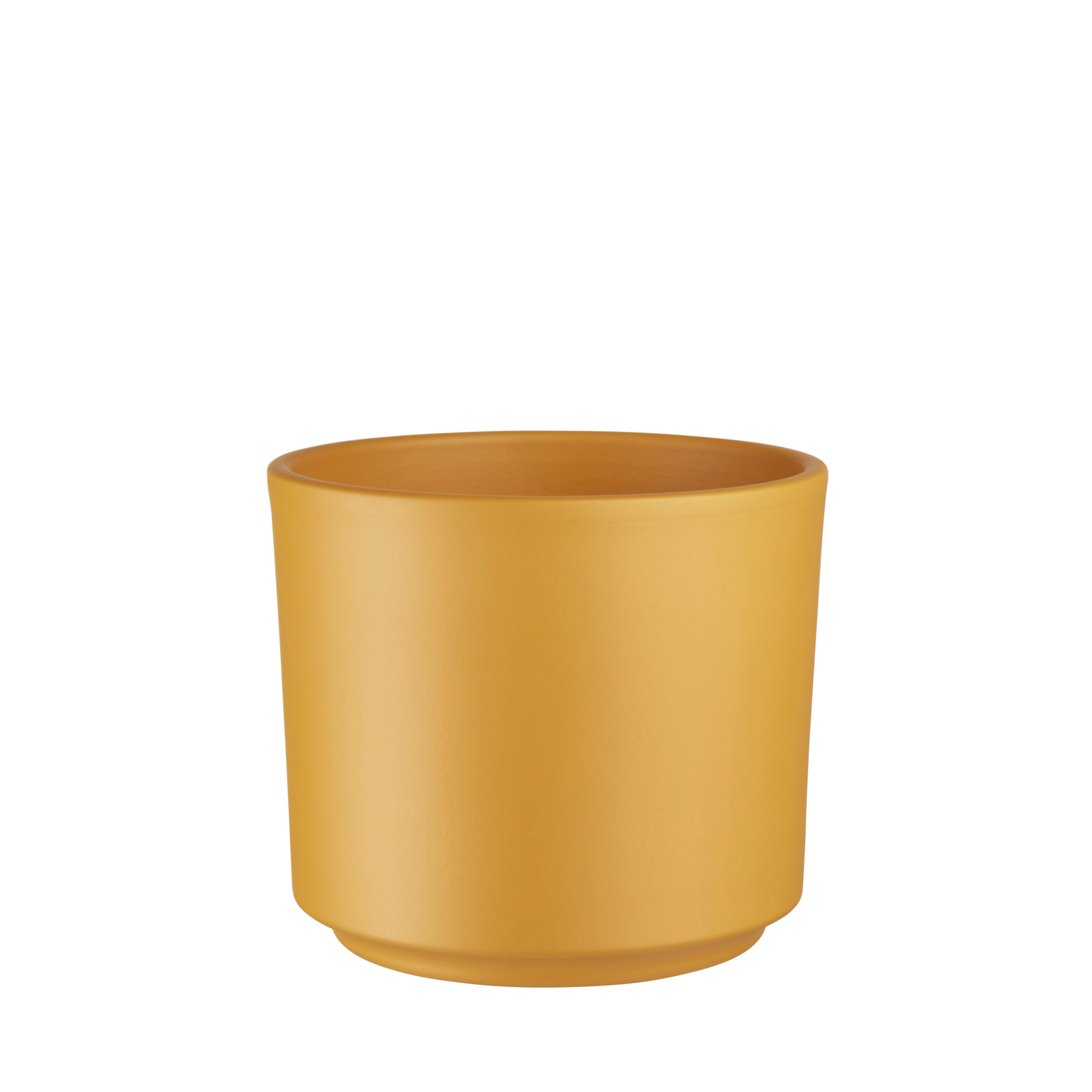 Cache pot céramique Gulia POT & DECO x H.24 cm jaune | Leroy Merlin