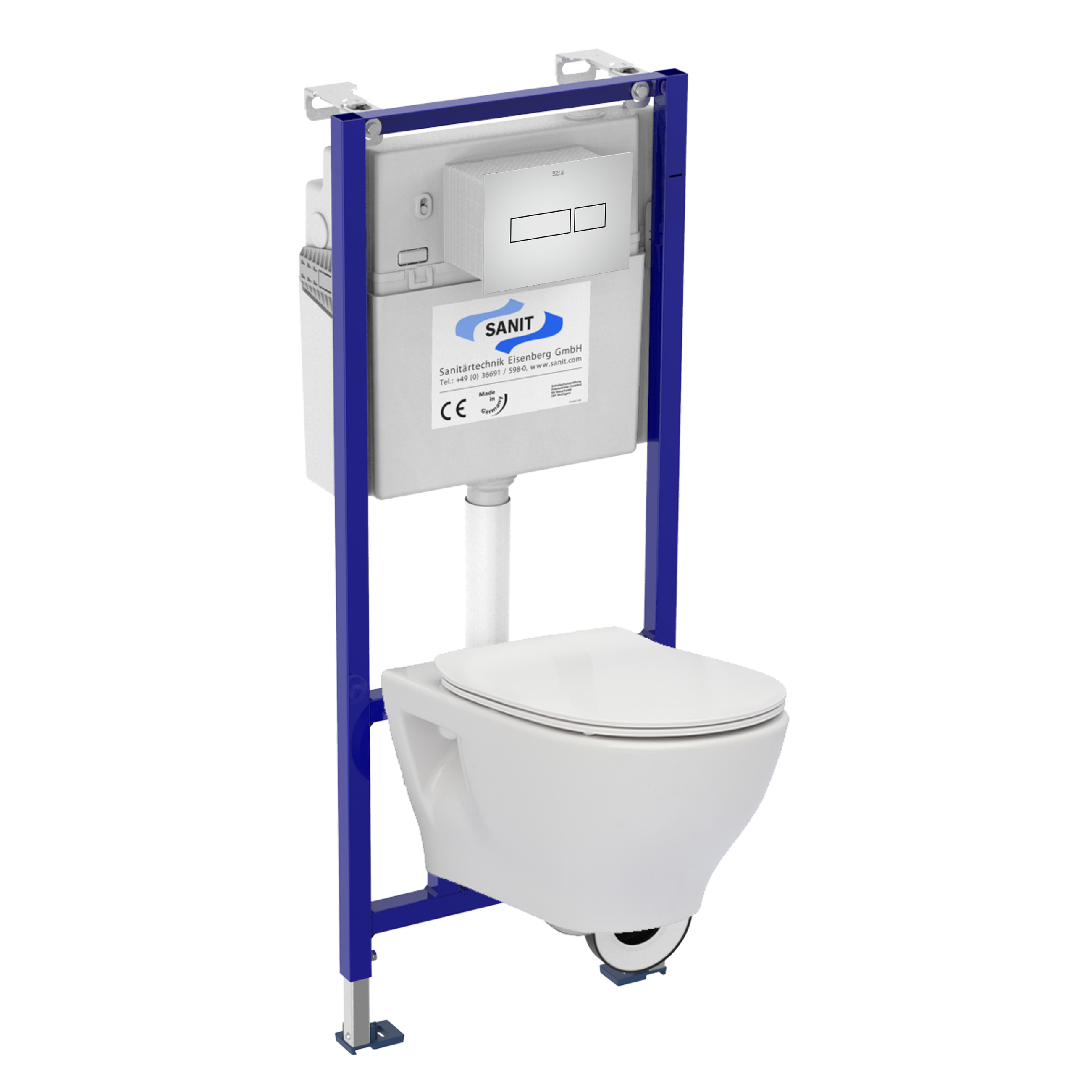 Zestaw podtynkowy Nereus stelaż miska WC przycisk chrom Roca