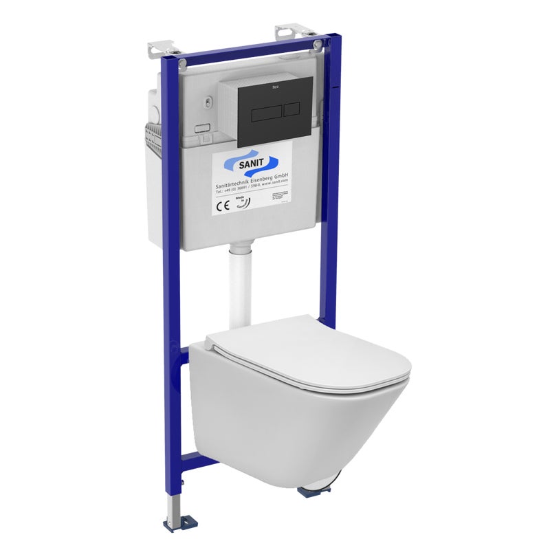 Zestaw podtynkowy Cassandra stelaż miska WC przycisk czarny Roca