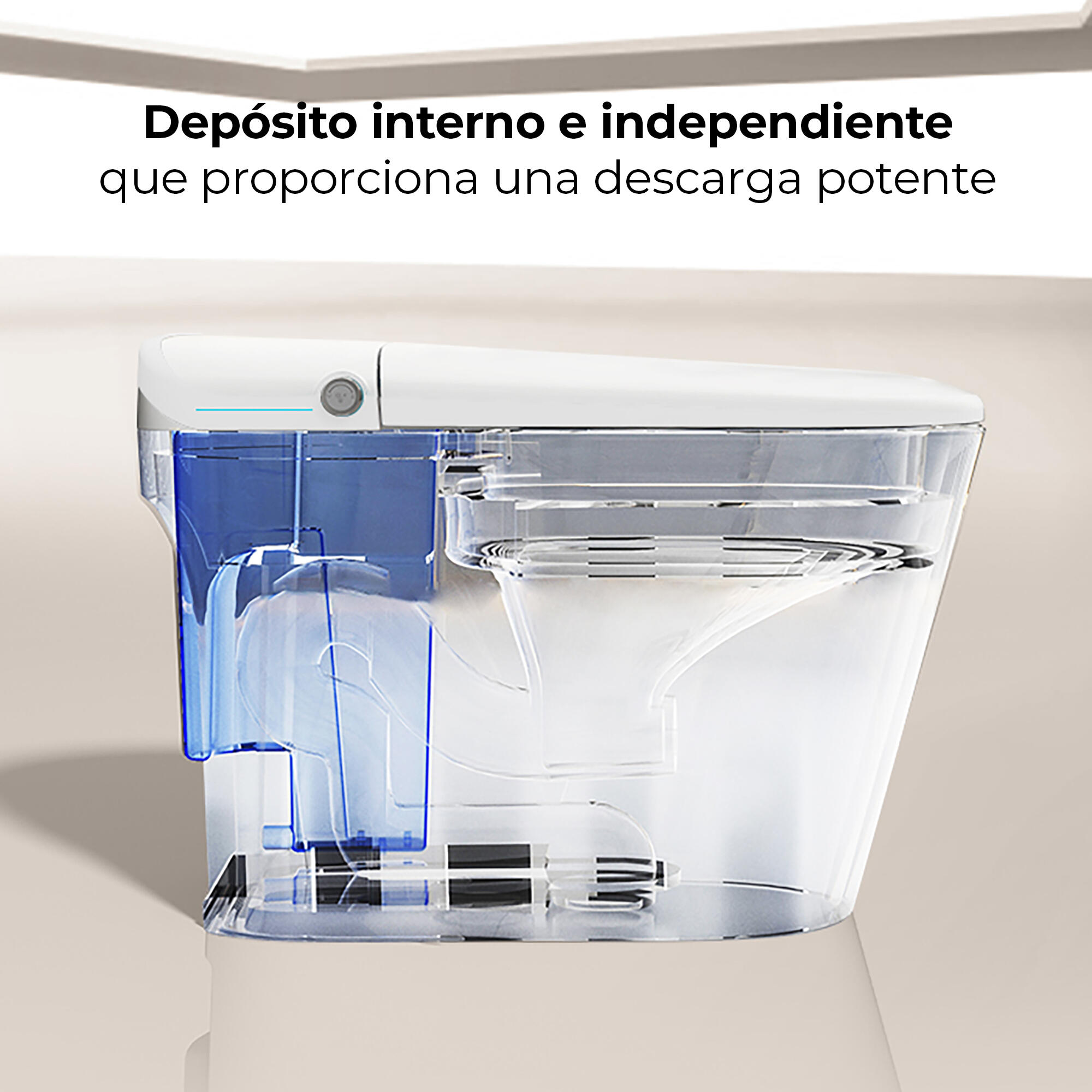 Inodoro Japonés ArteCristal Smart Arte Wash aroma in-tank color blanco con salida dual y cánula de limpieza automática y manual, higiene intima avanzada, función de secado y asiento calefactable - 11