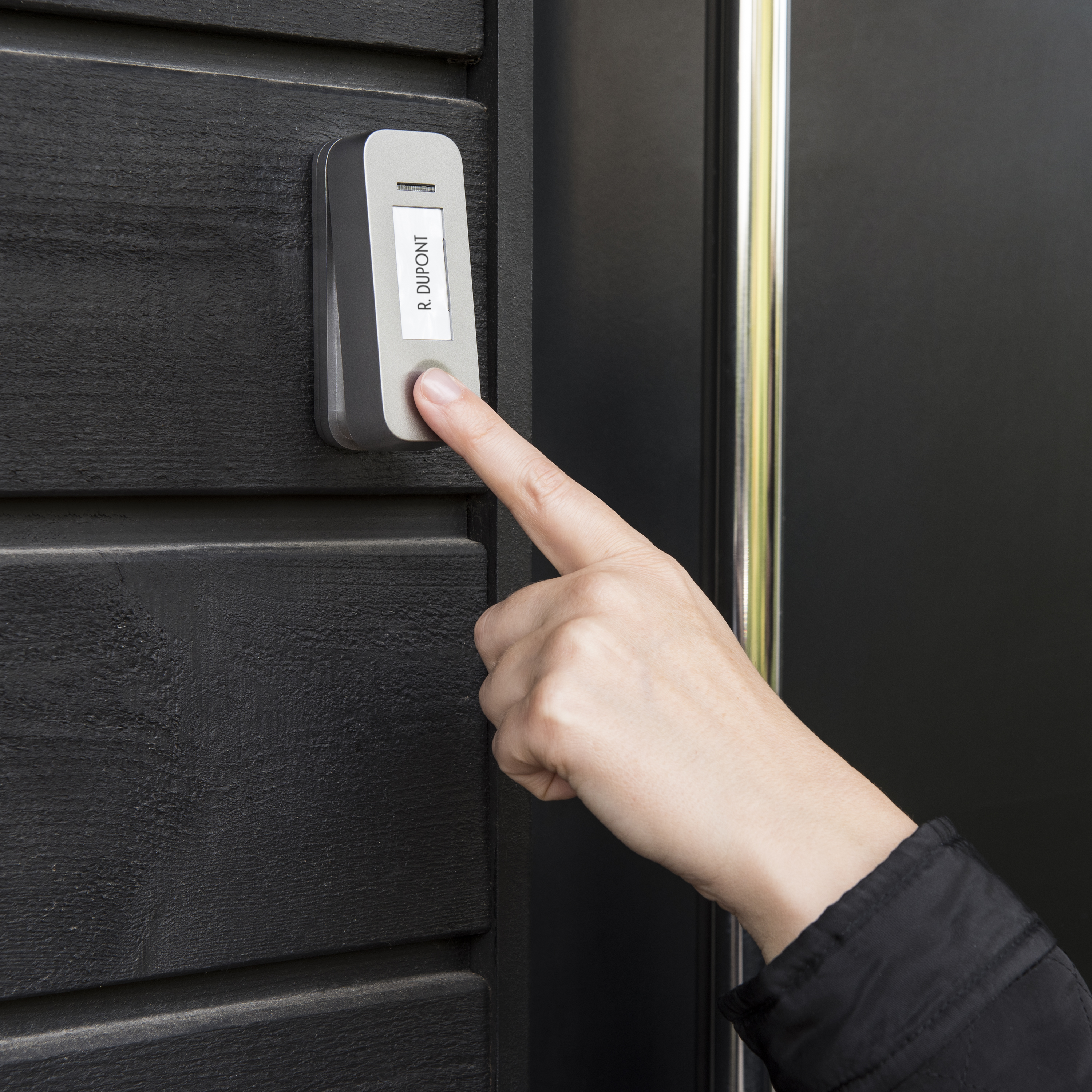 Sonnette sans fil sans pile LEXMAN enfichable et flash D06, argent - 6