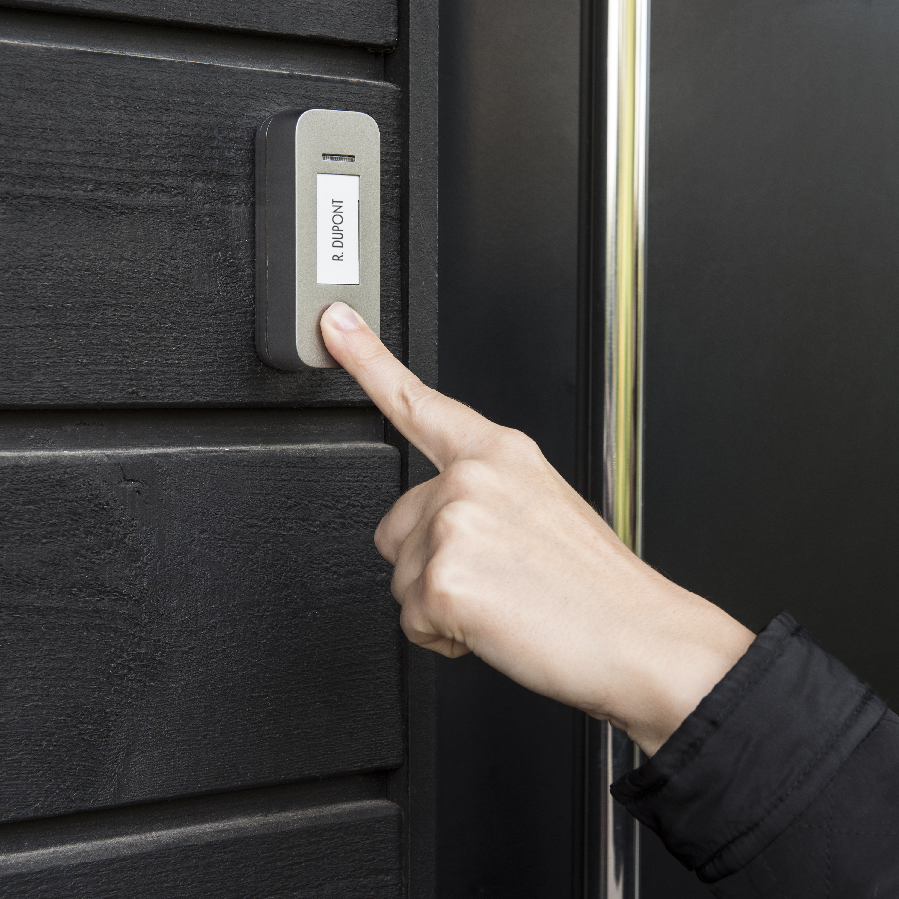 Sonnette sans fil sans pile LEXMAN enfichable et flash D06, argent - 4