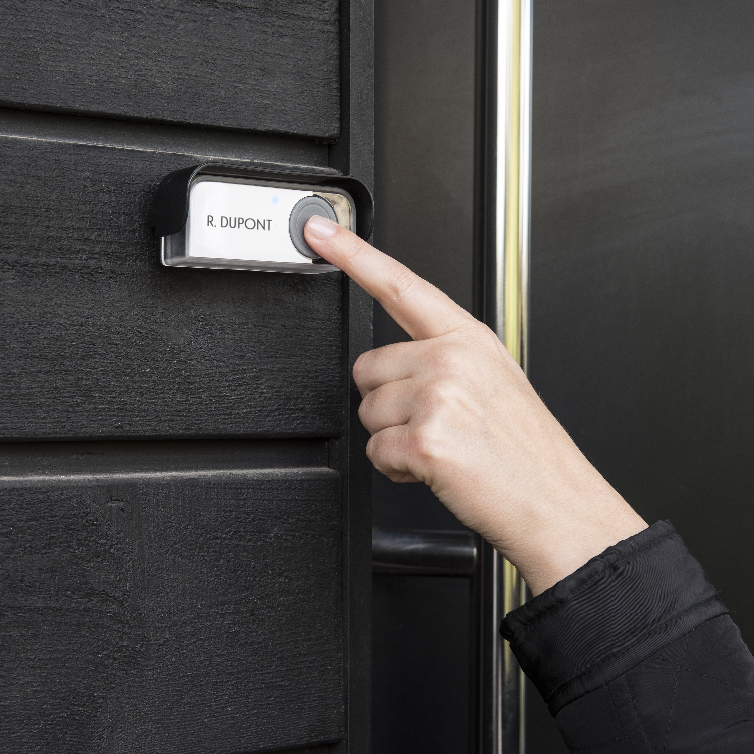 Sonnette sans fil LEXMAN enfichable et flash D03, noir - 2