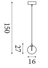 Suspension Alchemy, acier, doré, Diam.16 cm LED - 4