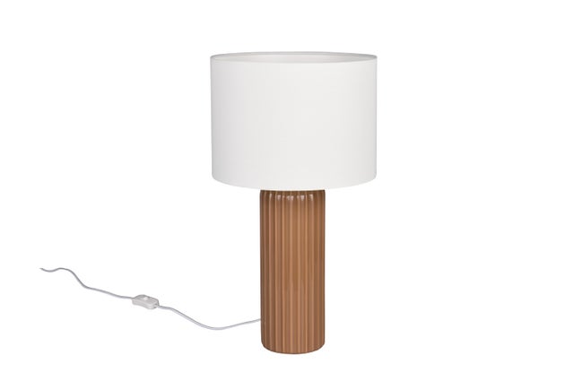 Candeeiro de mesa Blair E27 51cm castanho
