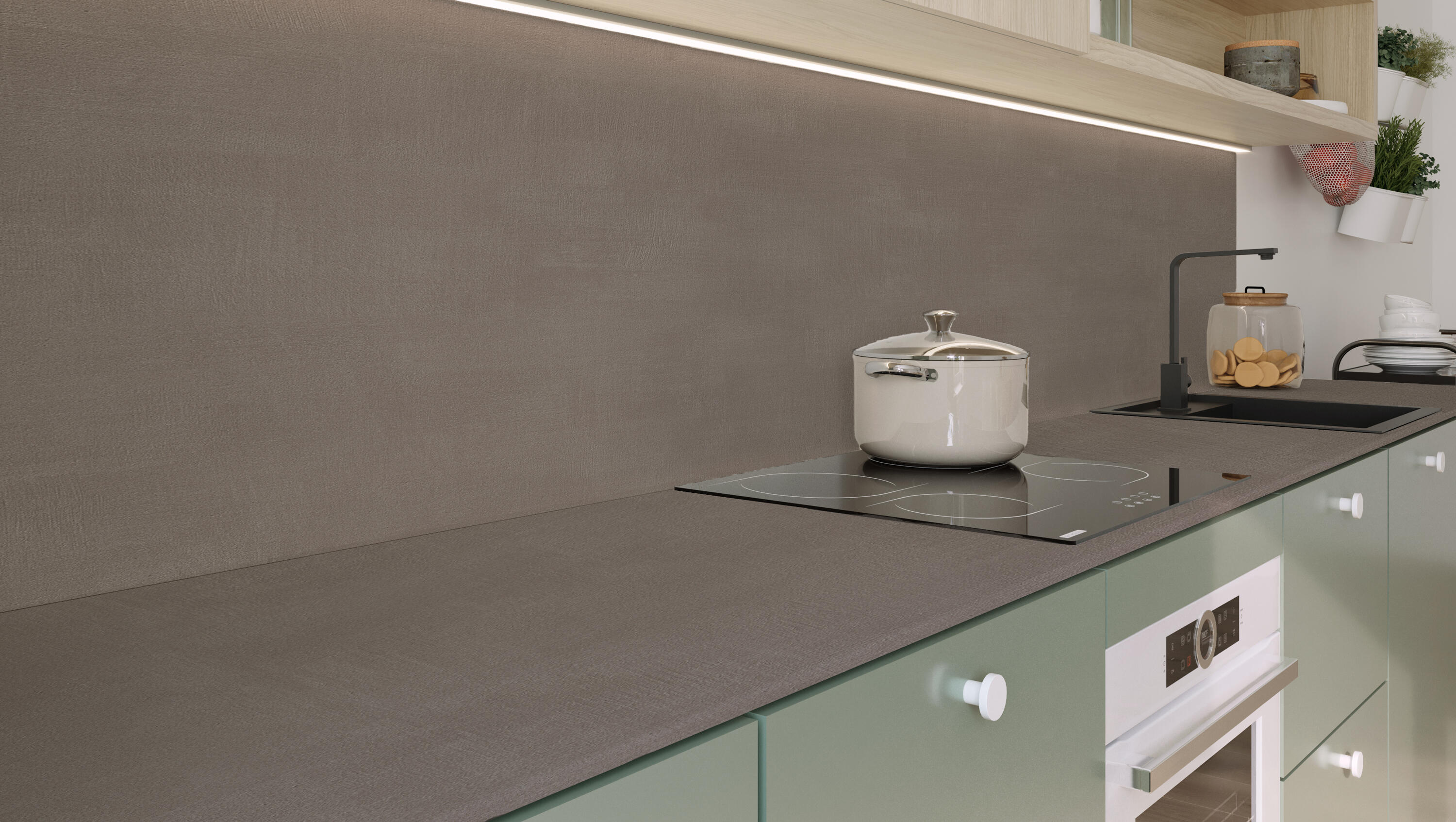 Encimera de cocina laminada compacta Tokyo Atacama 244x63 cm espesor 13mm - 2