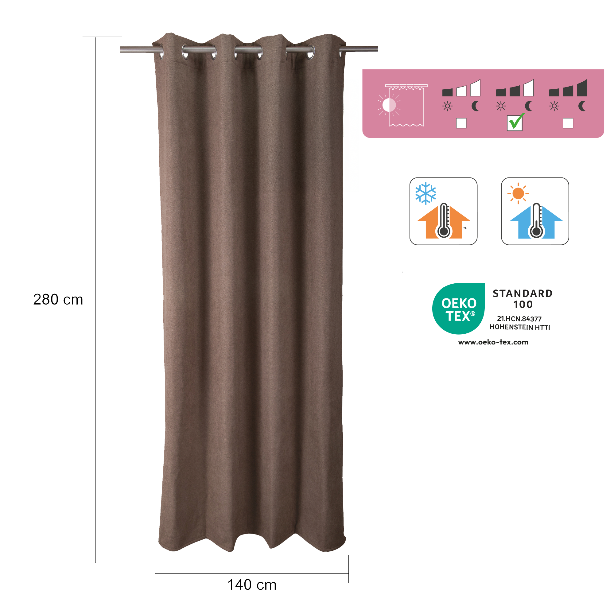 Rideau occultant thermique, Ragnar H.280 x l.140 cm INSPIRE - 2