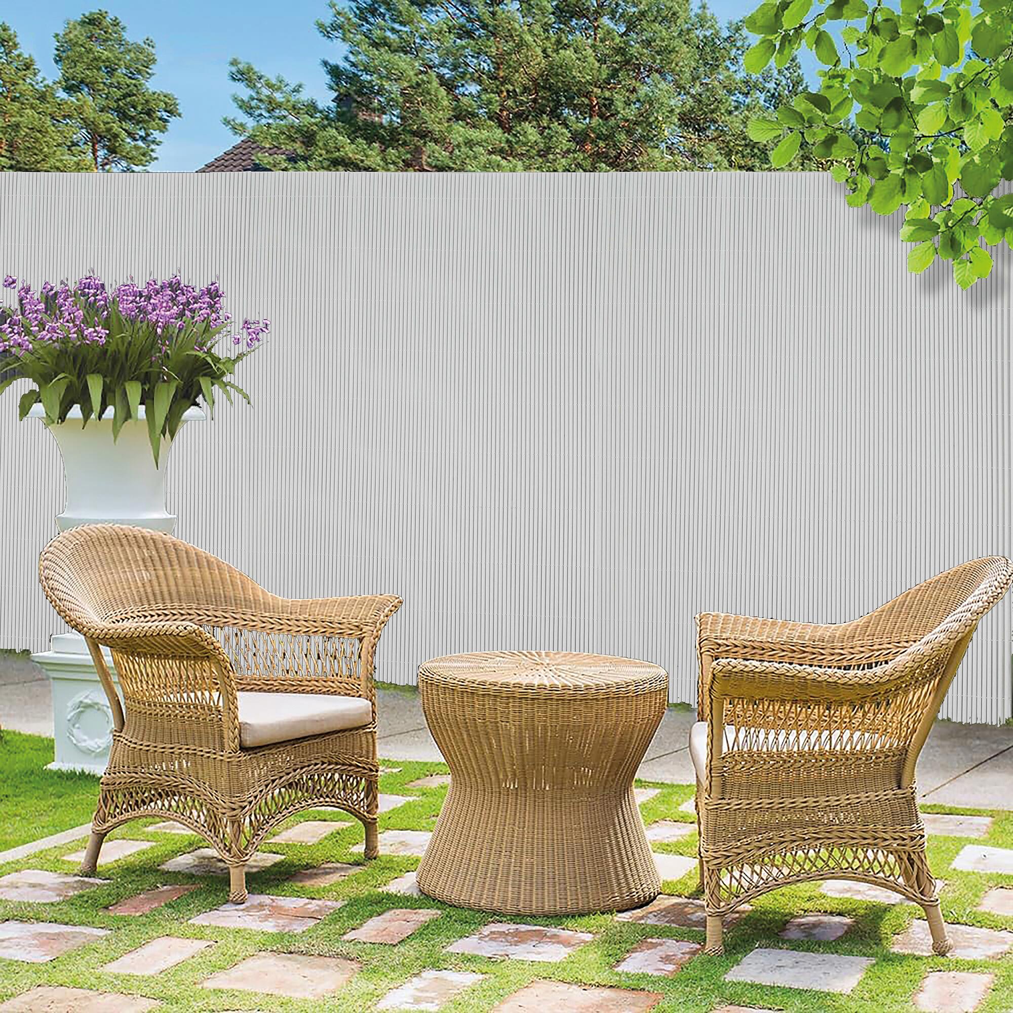 Canniccio doppia vista pvc Arizona bianco L 3 x H 1.5 m - 2