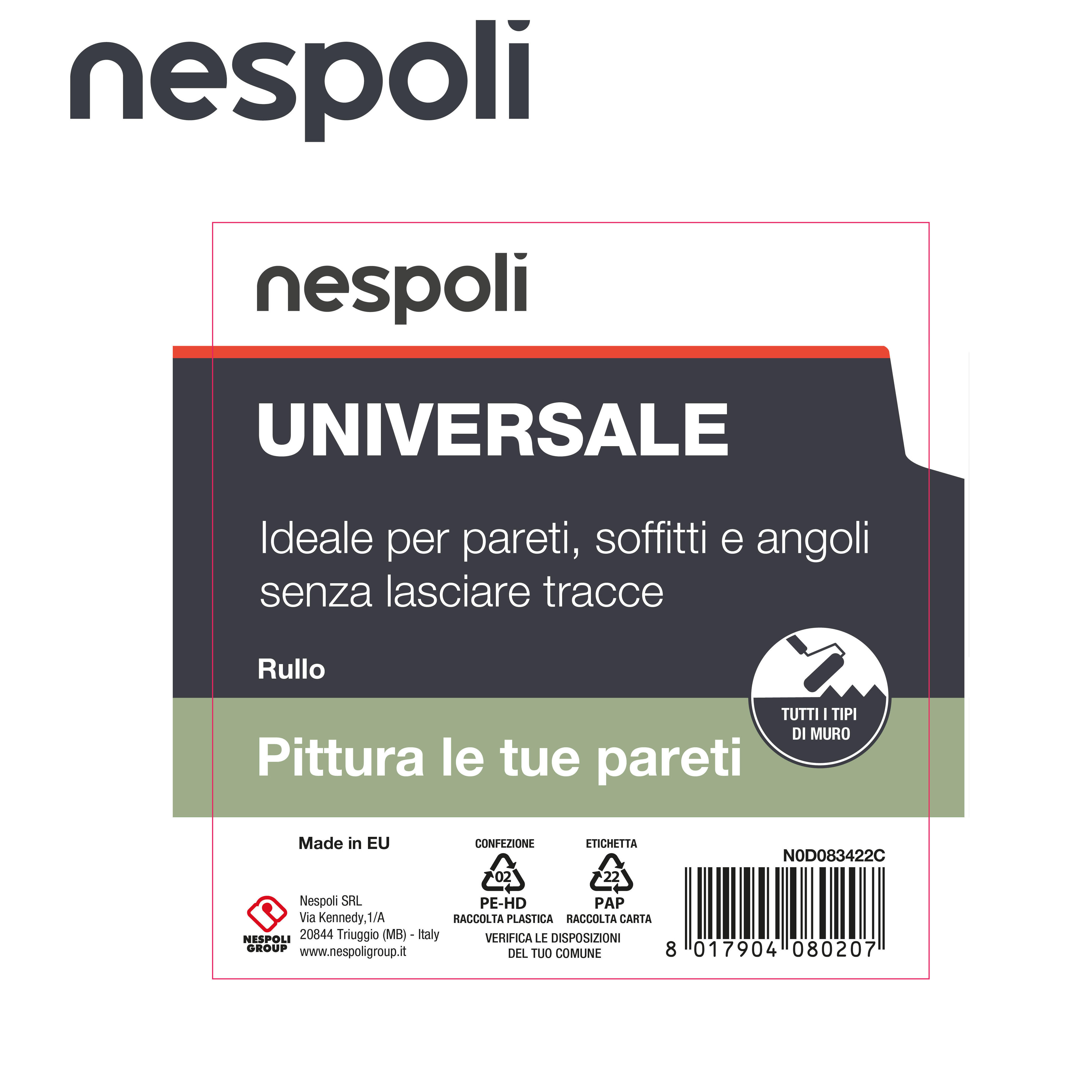 Rullo per dipingere una superficie liscia Termobeta NESPOLI 220 mm - 4