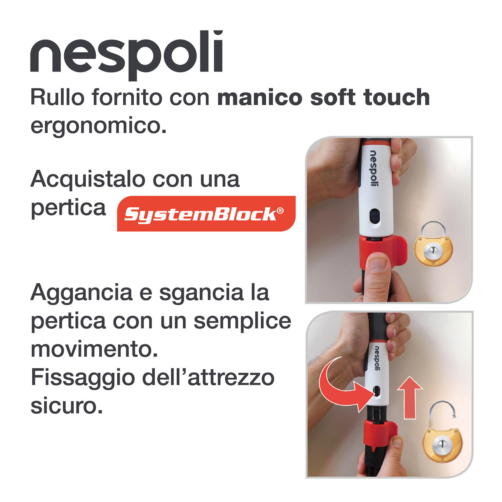 Rullo per dipingere una superficie liscia Termobeta NESPOLI 220 mm - 2