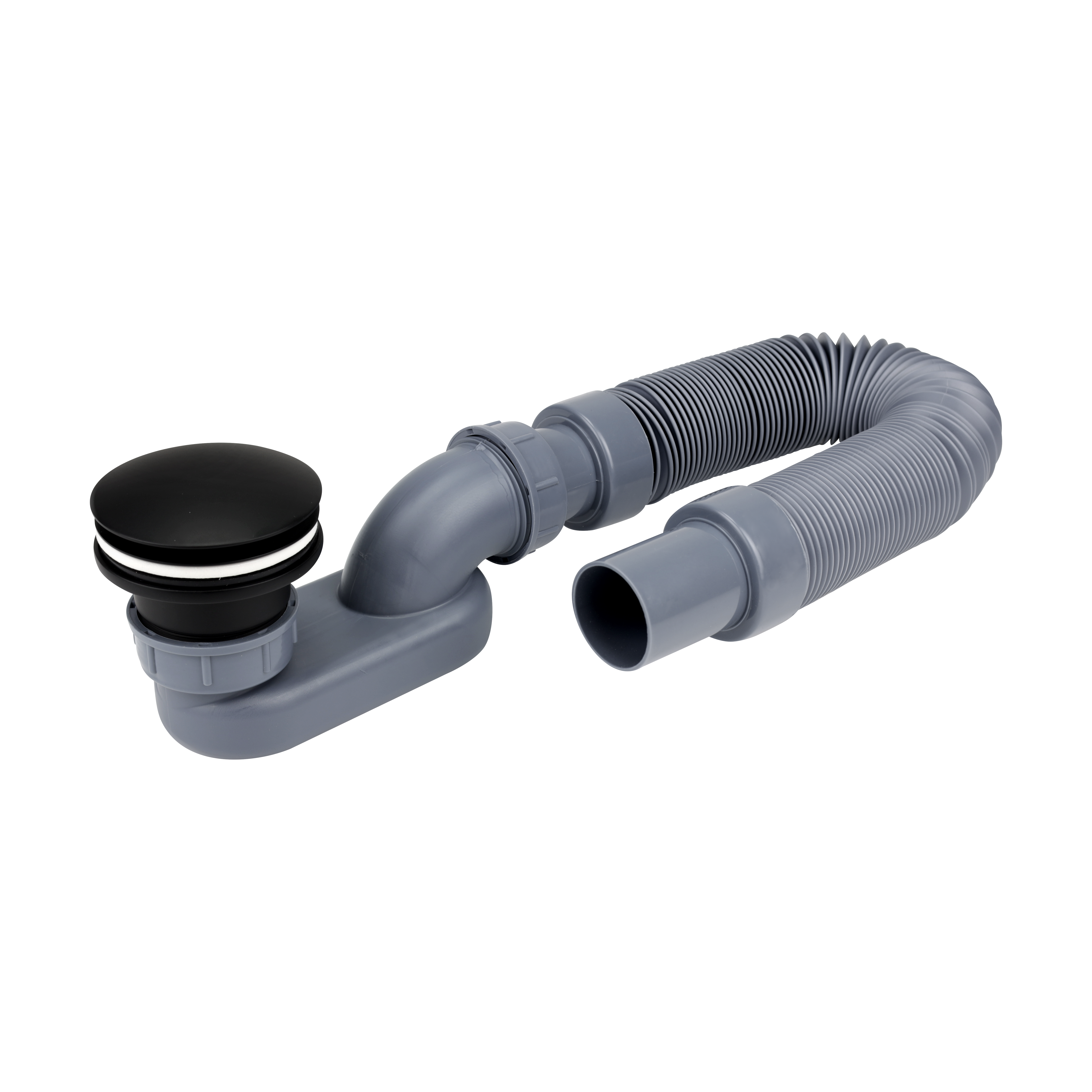 Syfon do wanny lub brodzika 50 mm KLIK-KLAK czarny INSTADRAIN