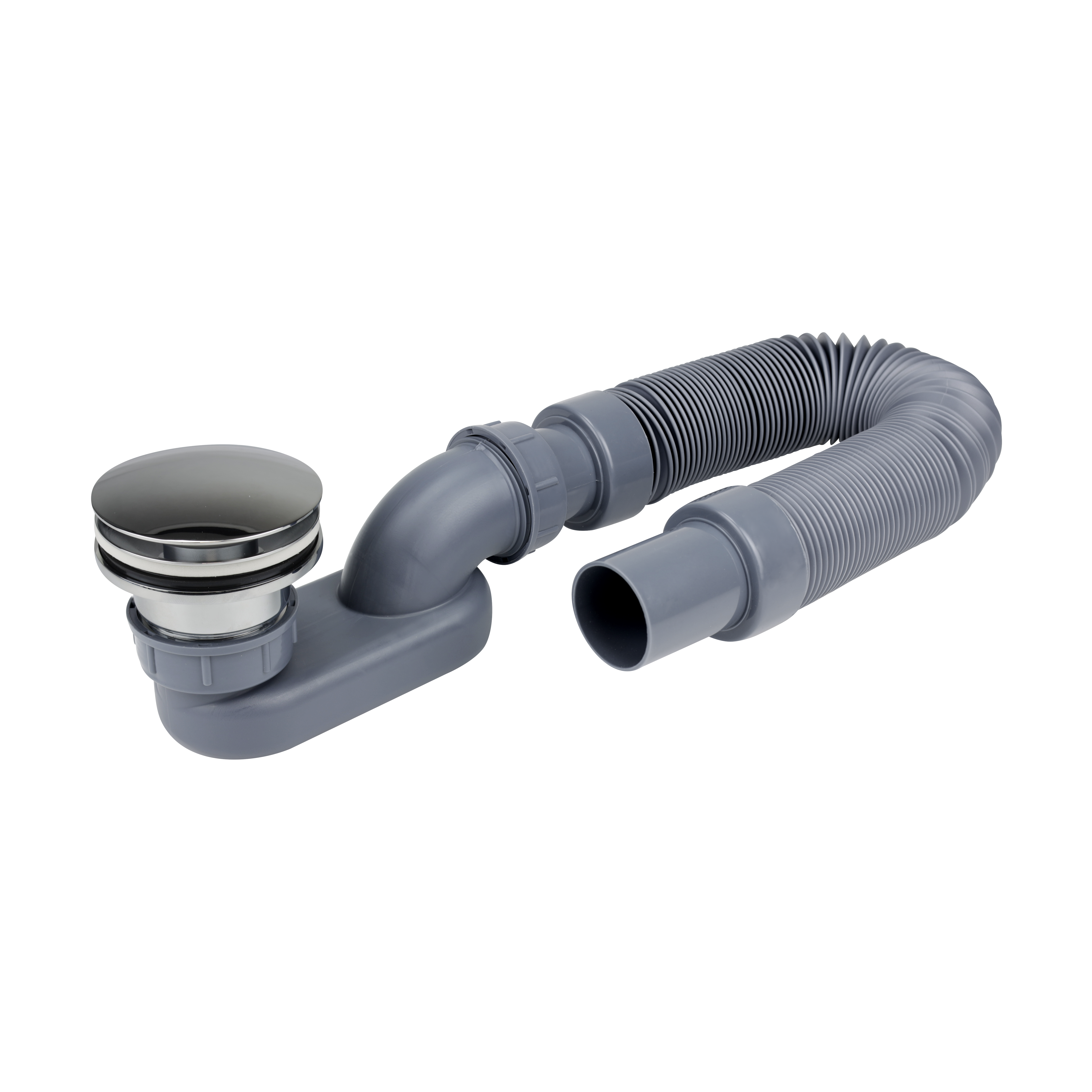 Syfon do wanny lub brodzika 50 mm KLIK-KLAK chrom INSTADRAIN