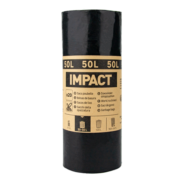 20 sacs-poubelle 50L IMPACT
