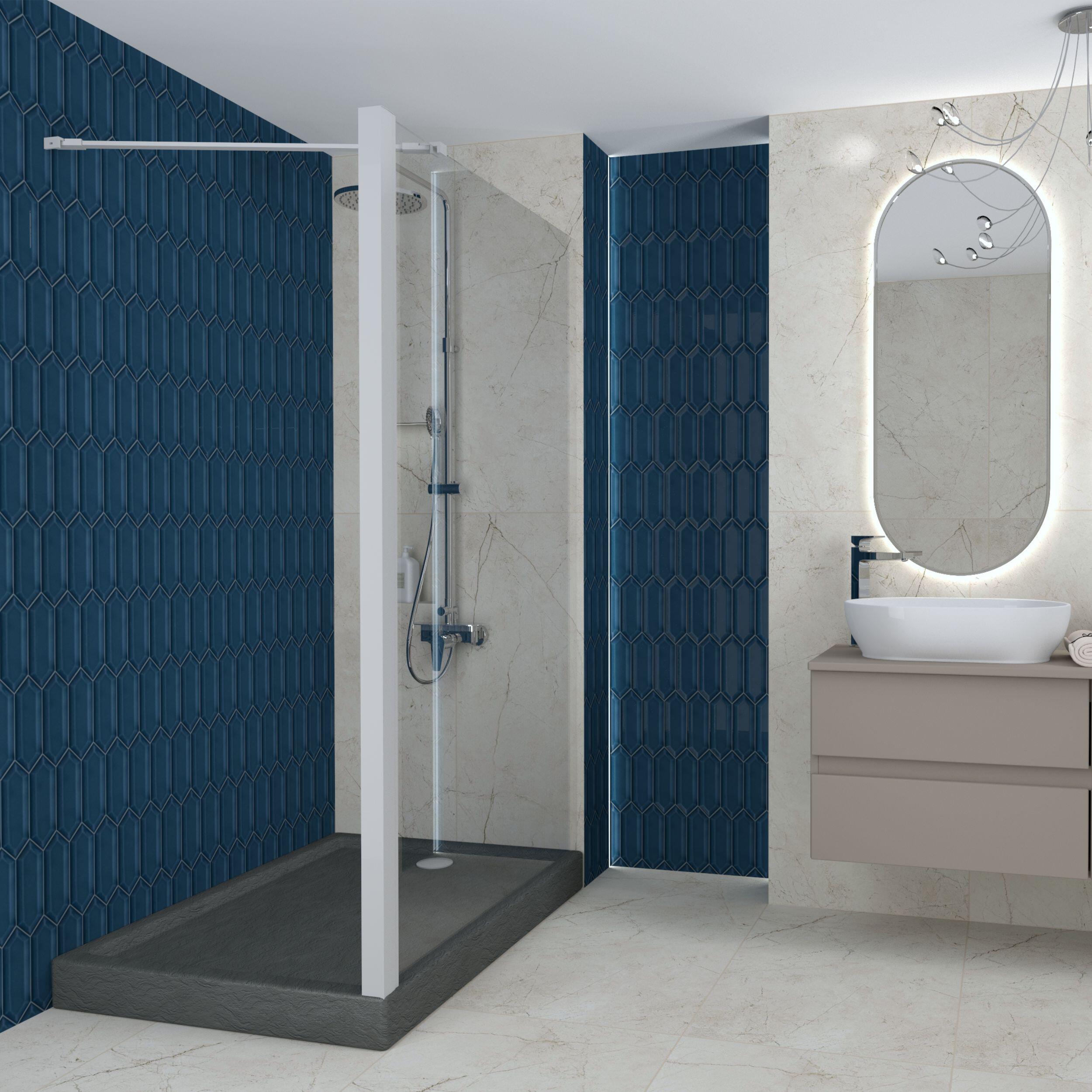 Brodzik Zintegrowany Prostokątny Sensea Frigo 80 x 120 x 12 cm Szary Kamień - 3