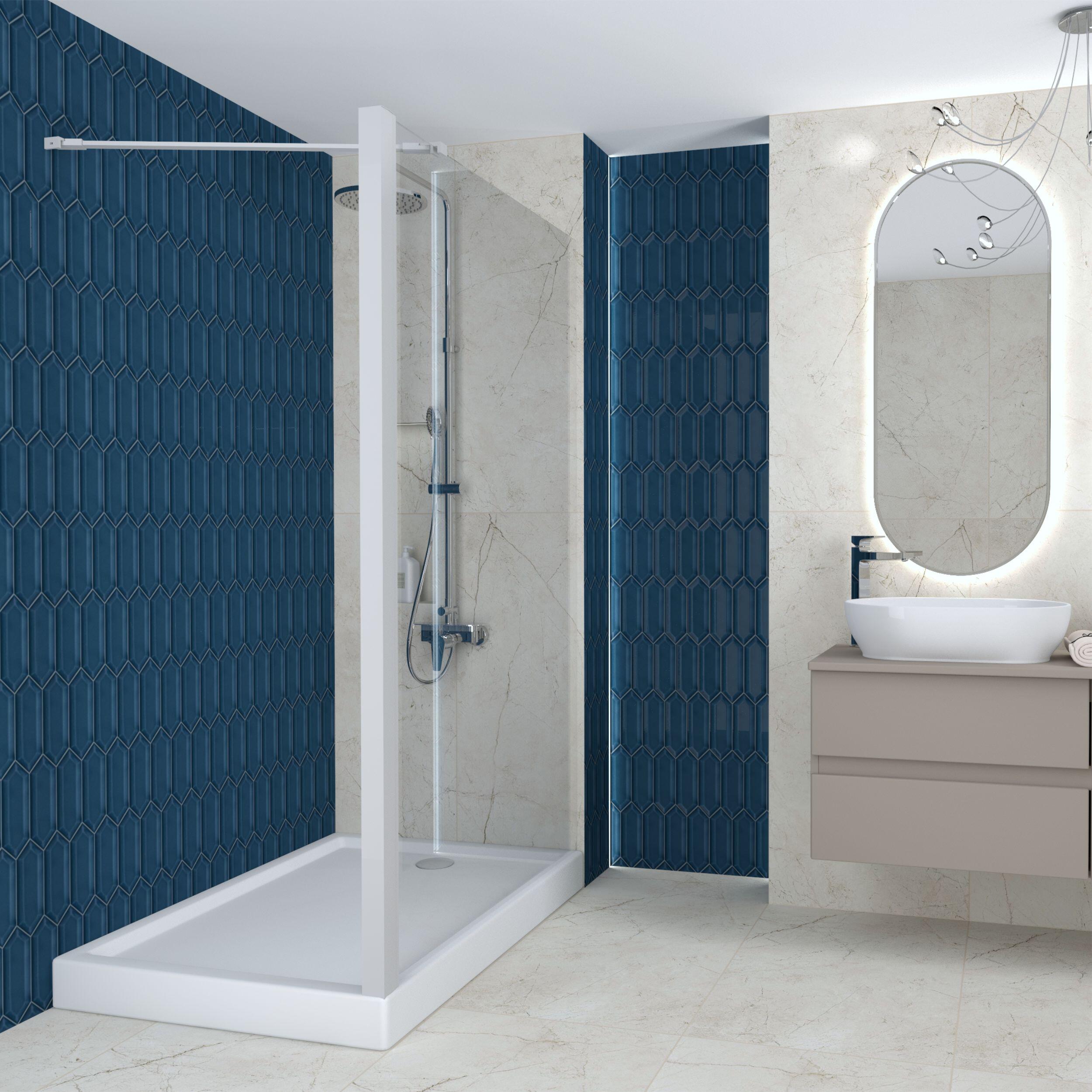 Brodzik Zintegrowany Prostokątny Sensea Frigo 90 x 160 x 12 cm Biały Gładki - 3