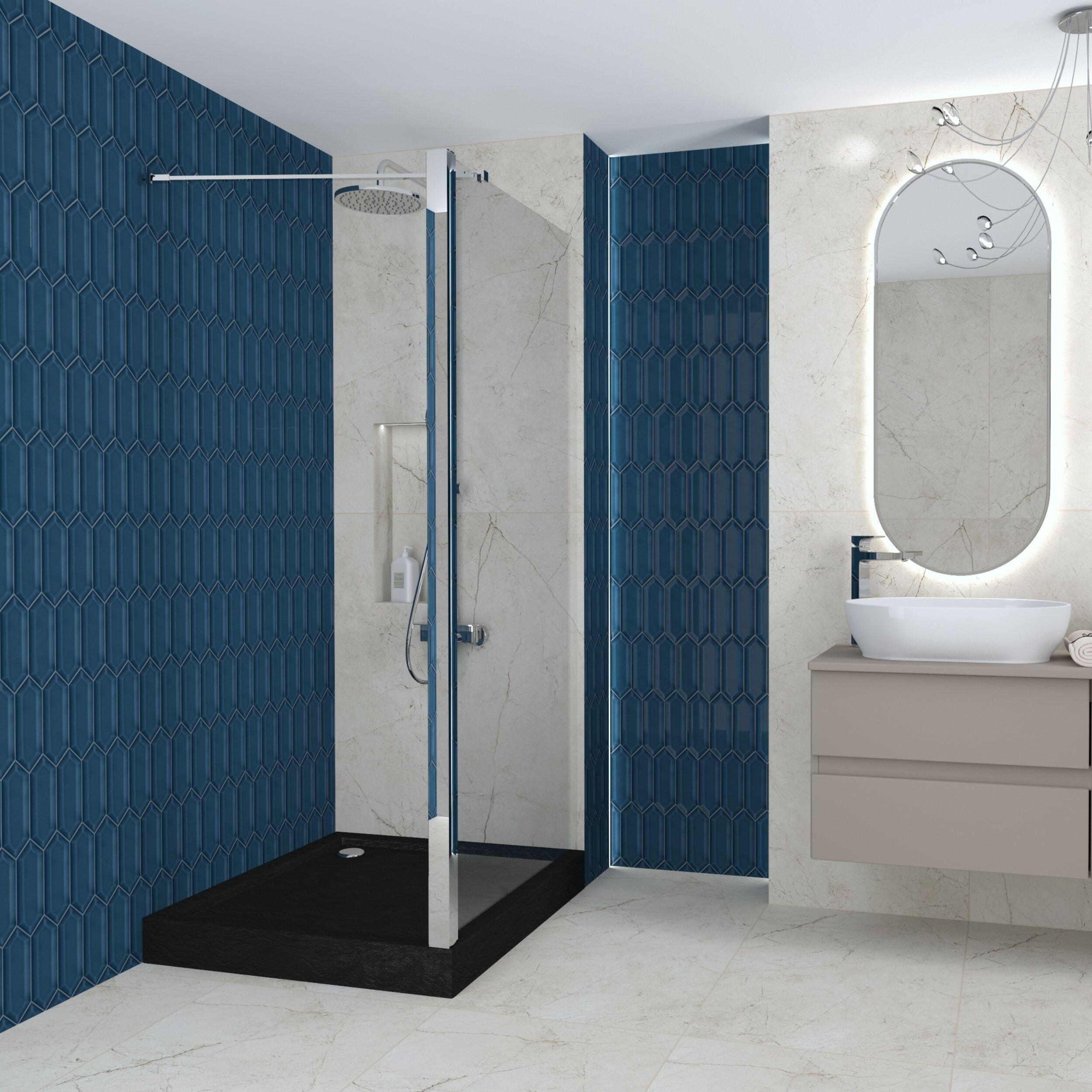 Brodzik Zintegrowany Kwadratowy Sensea Frigo 90 x 90 x 12 cm Czarny Kamień - 3