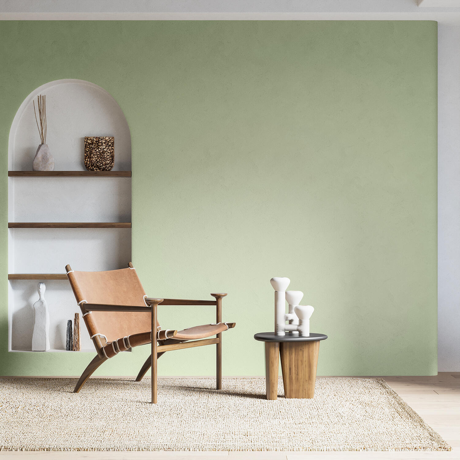 Pittura per interni per parete e soffitto super lavabile, MAXMEYER HOME COLOR igienizzante verde oliva opaco profondo, 2.5 L - 4