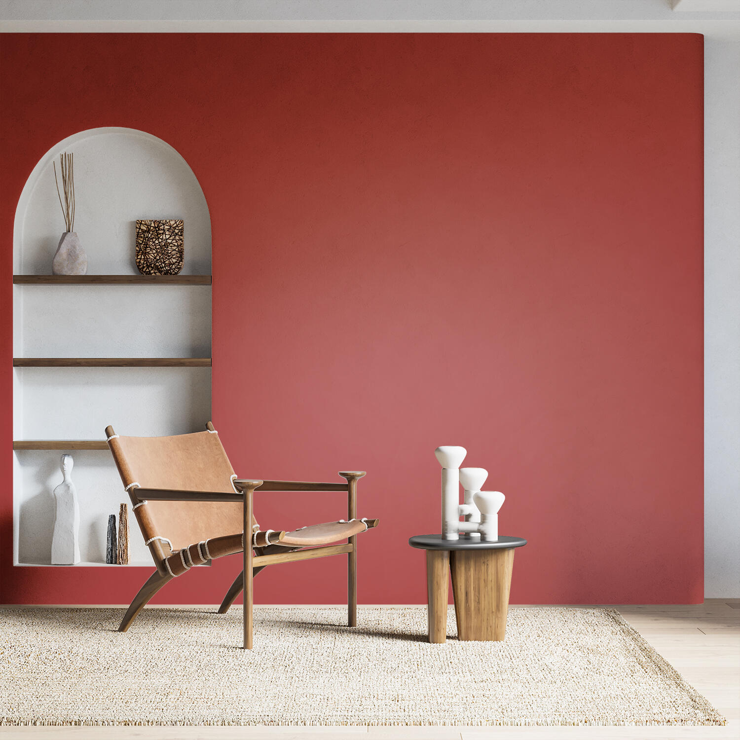 Pittura per interni per parete e soffitto super lavabile, MAXMEYER HOME COLOR igienizzante rosso Scarlet opaco profondo, 2.5 L - 4