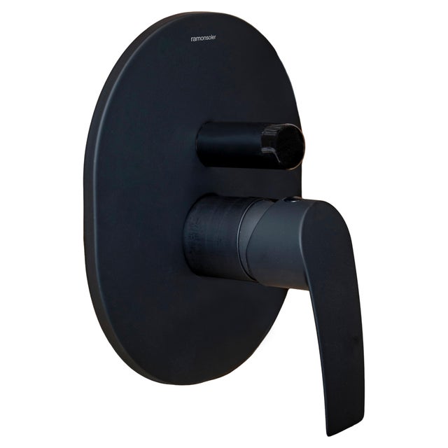 GRIFO DE DUCHA EMPOTRADO MONOMANDO REDONDO S2 NEGRO
