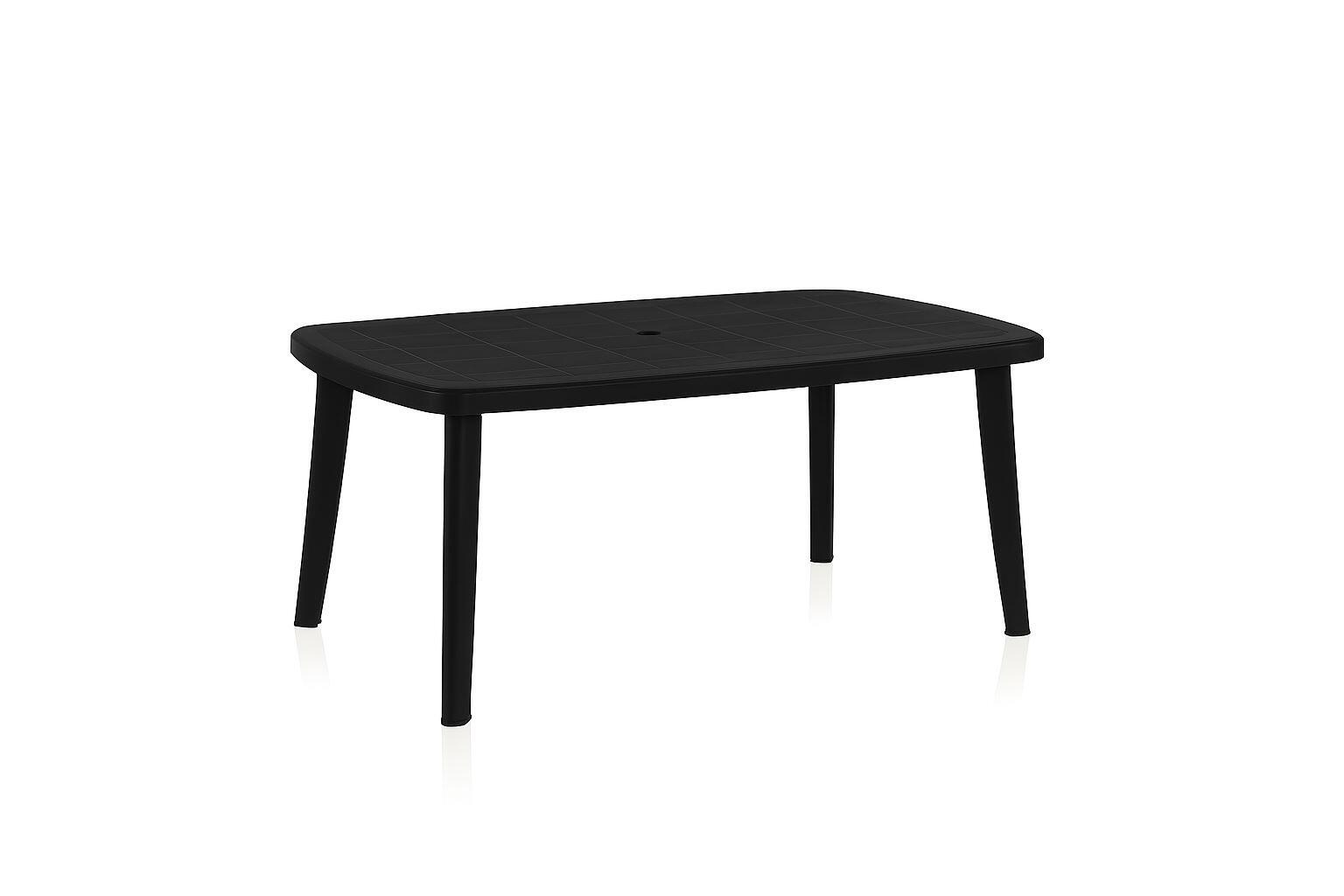 Mesa de jardín Tonelle de color antracita de 70x80x140 cm 
 - 2
