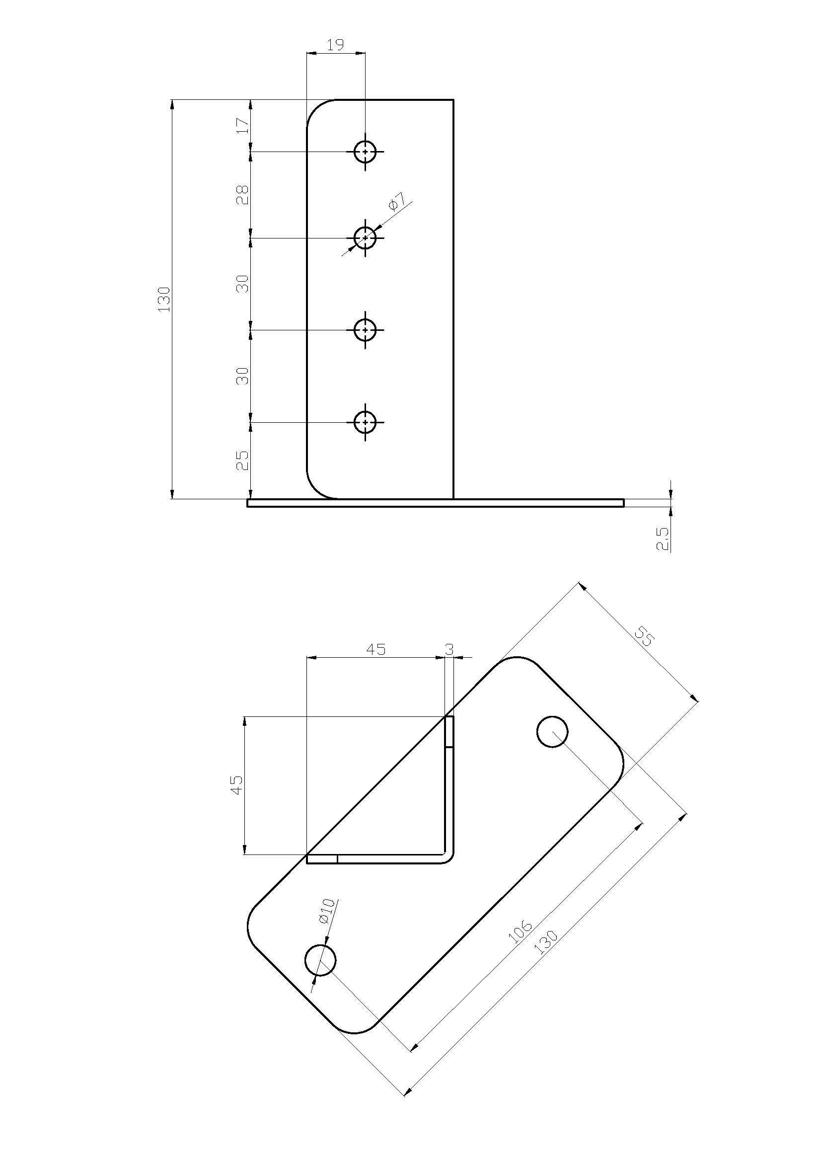 Supporto per palo acciaio STANDERS Angolare L 13 x H 5.5 cm - 2