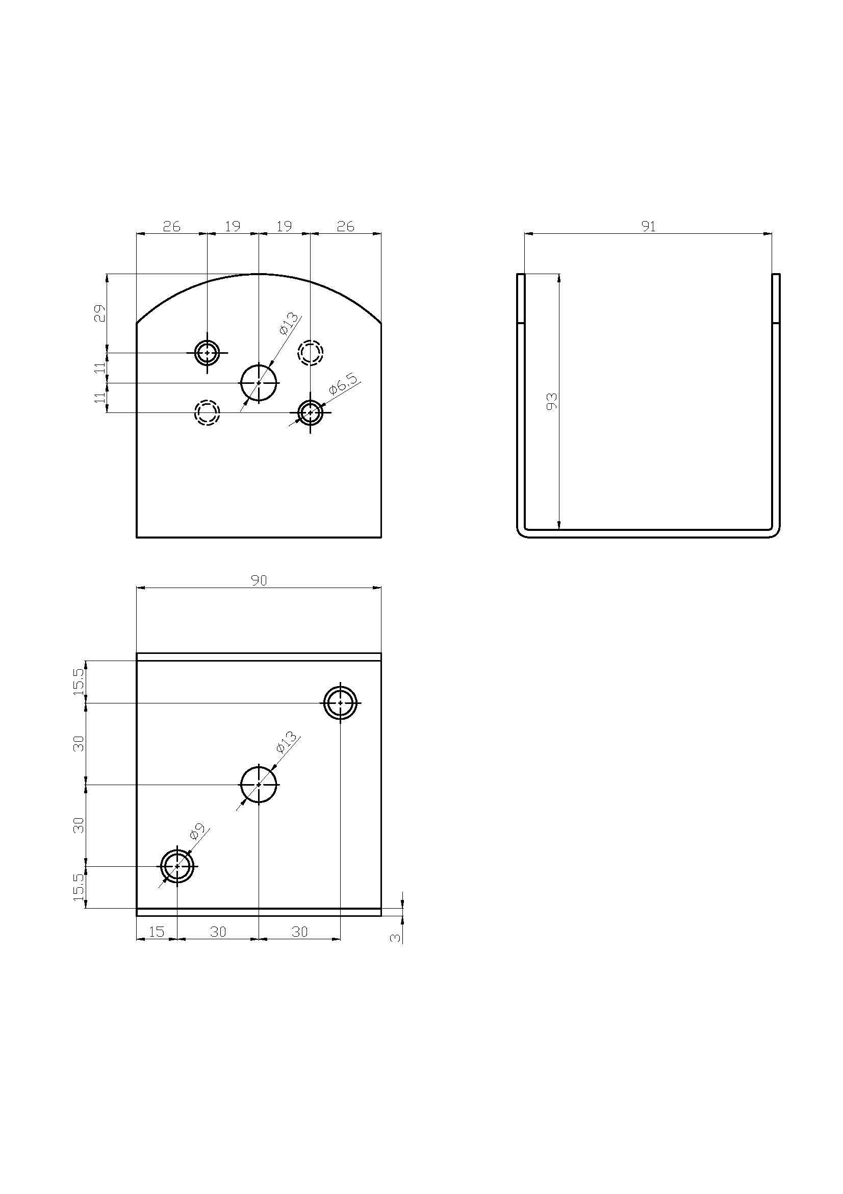 Supporto per palo STANDERS Staffa in acciaio L 9 x H 9.5 cm - 2