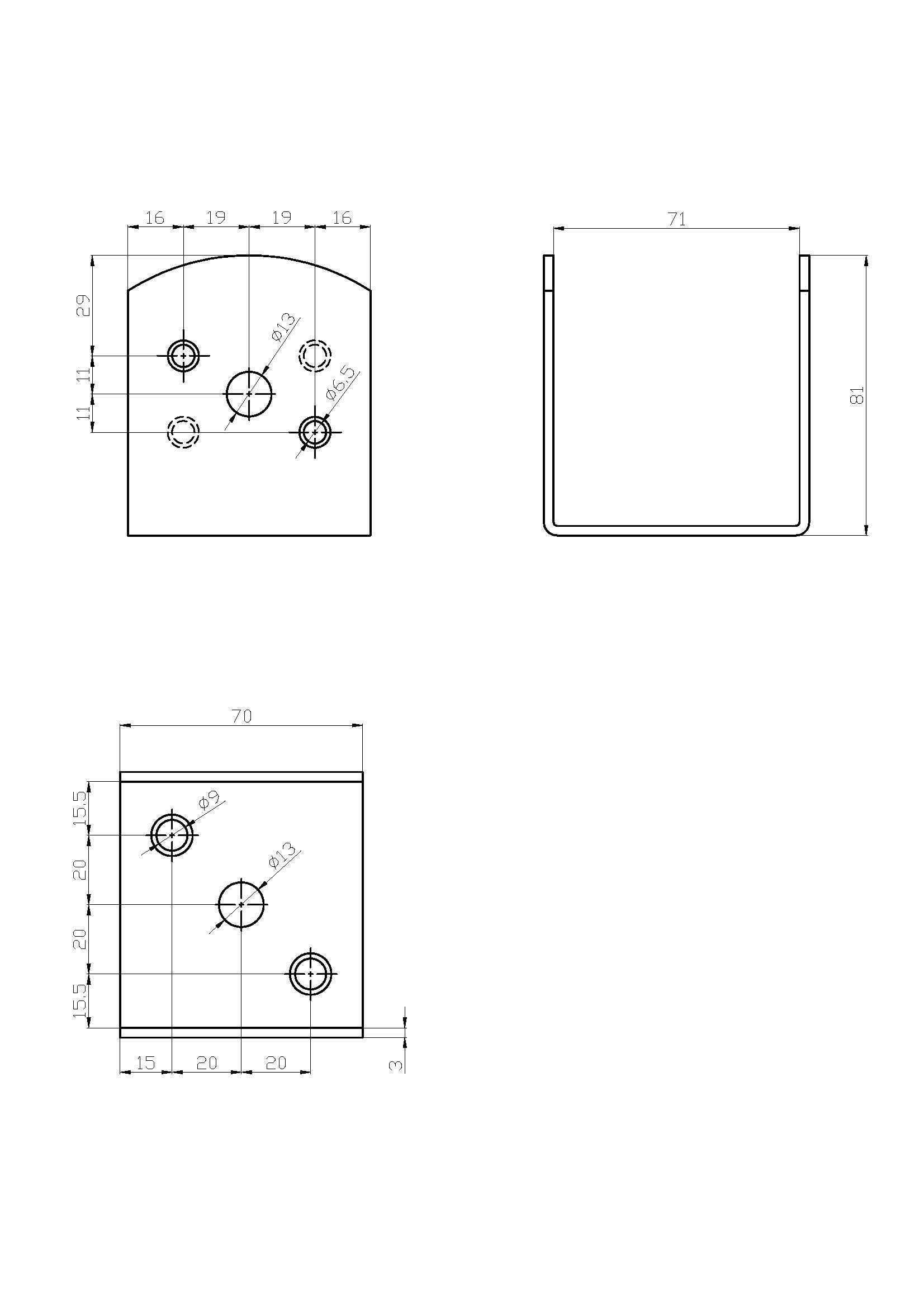 Supporto per palo in acciaio STANDERS Staffa L 7 x H 8 cm - 2