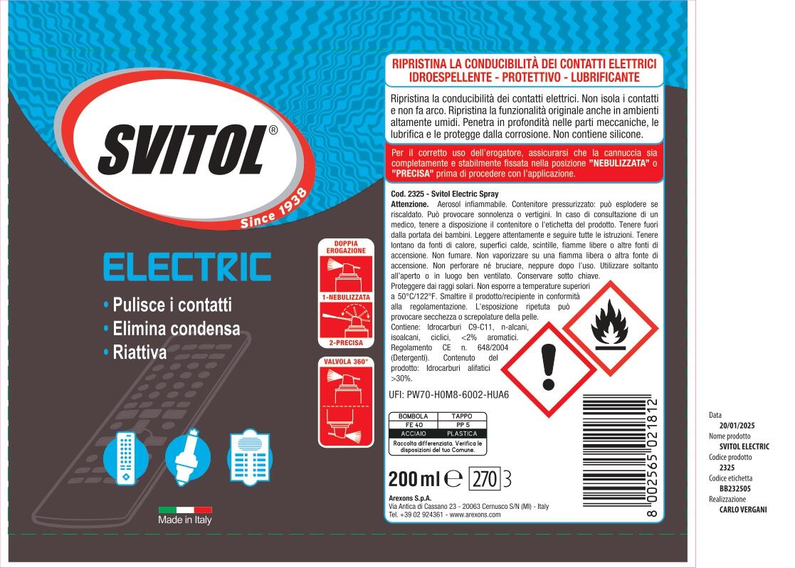 Lubrificante SVITOL ELETTRIC ML 200 spray 200 ml - 2