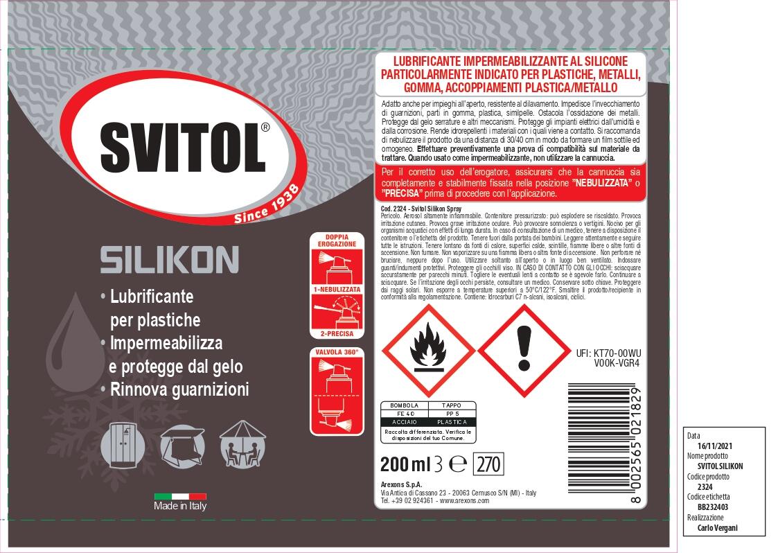 Lubrificante e sbloccante SVITOL SILIKON ML 200 spray 200 ml - 2